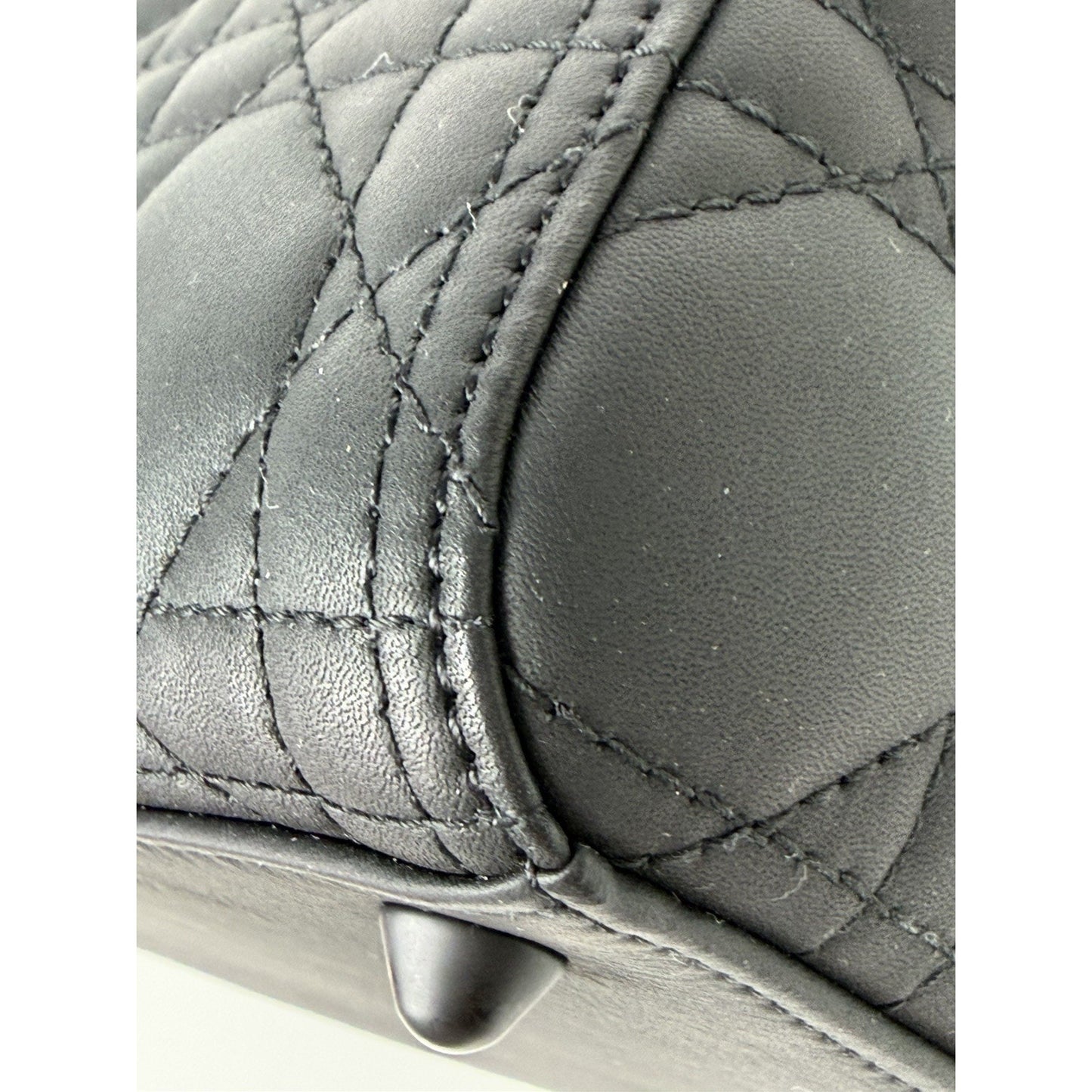 Christian Dior Ultra Matte Lady Dior Bag Large in Black Cannage Leather 2019 S