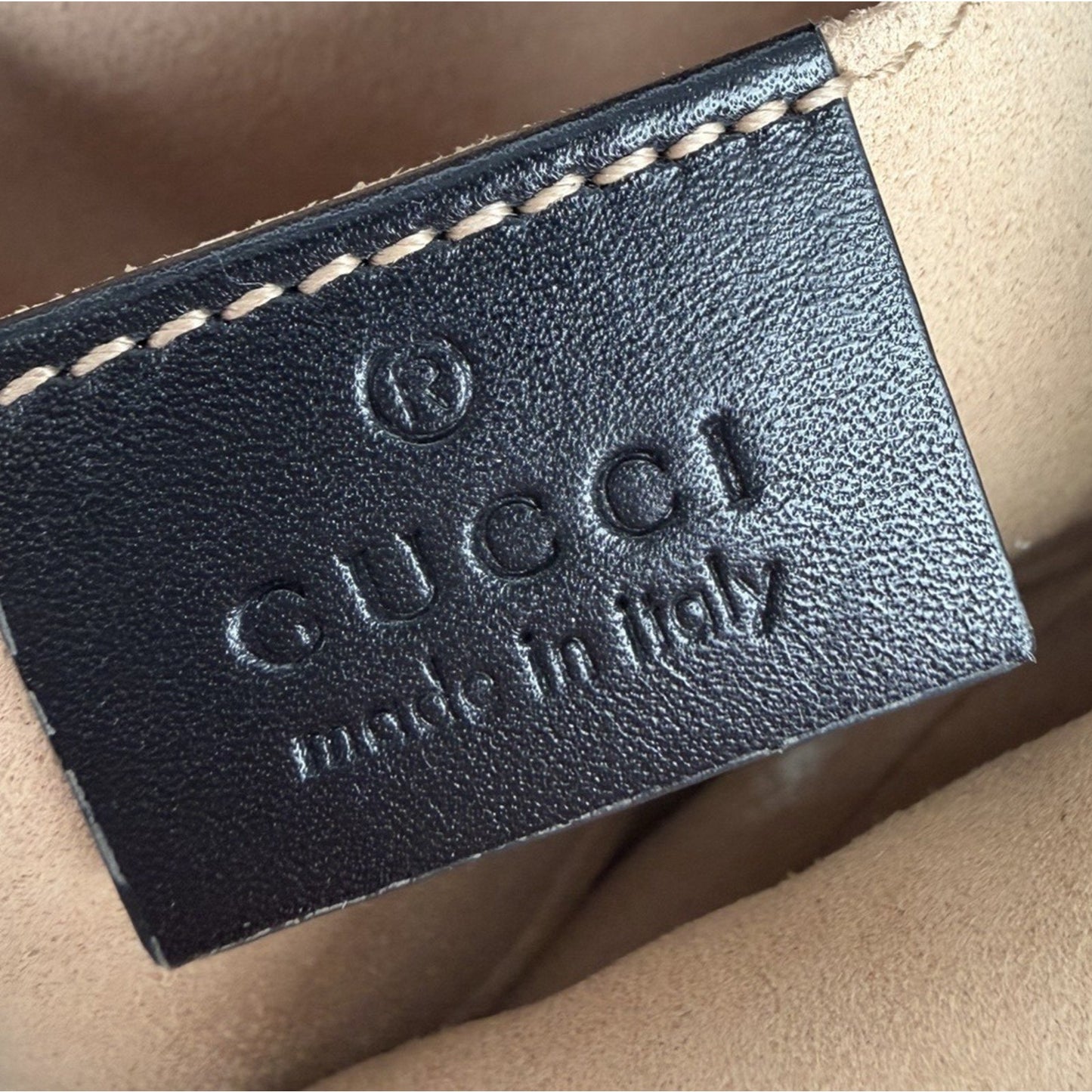Gucci GG Marmont Small Belt Bag in Black Matelasse Quilted Chevron Leather S19