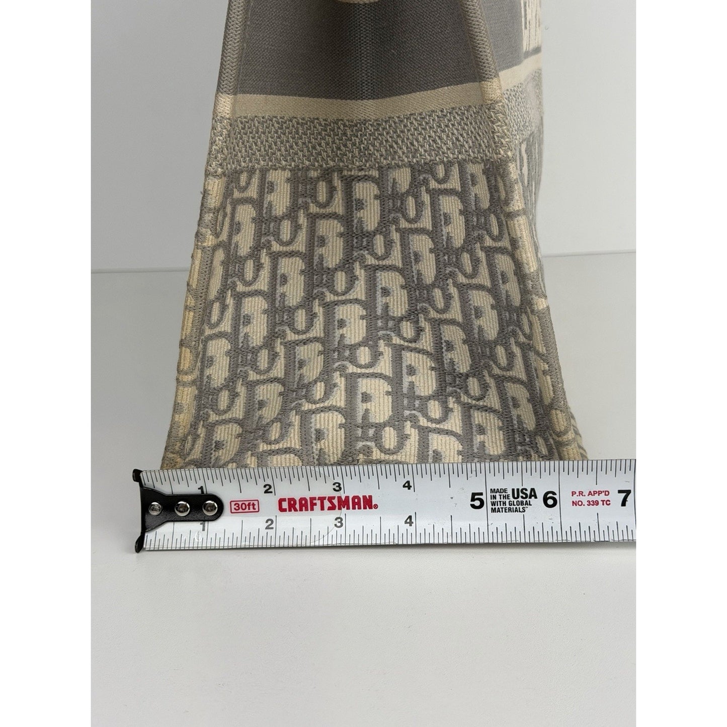Christian Dior Book Tote Large in Grey Embroidered Oblique Canvas 2020 S