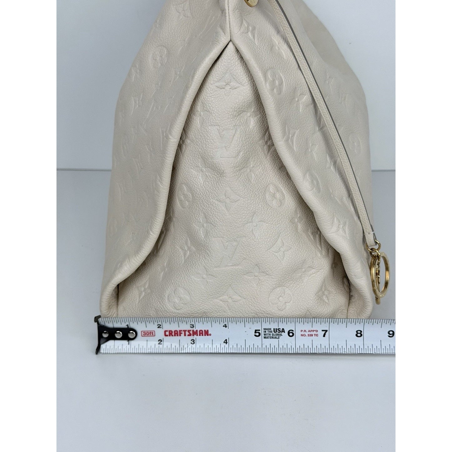 Louis Vuitton Artsy MM Shoulder Bag in White Monogram Empreinte Leather 2012 E4