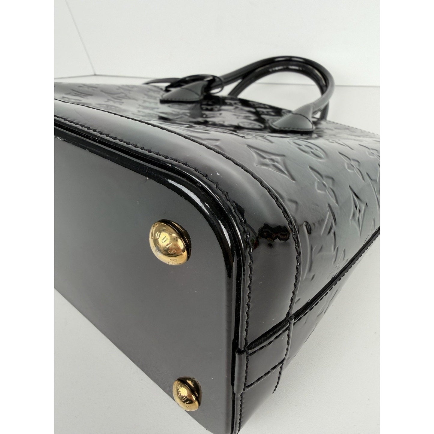 Louis Vuitton Monogram Vernis Lockit PM Handbag in Black Patent Leather 2014