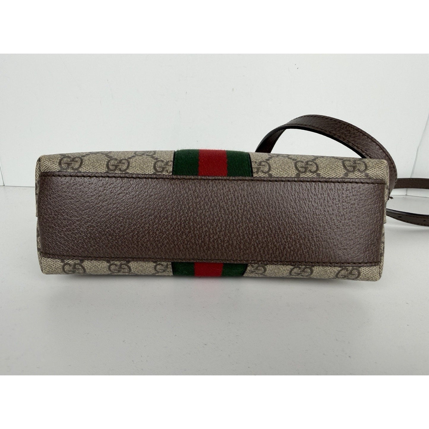 Gucci Ophidia Rounded Top Shoulder Bag Small in Brown GG Supreme Canvas S-19