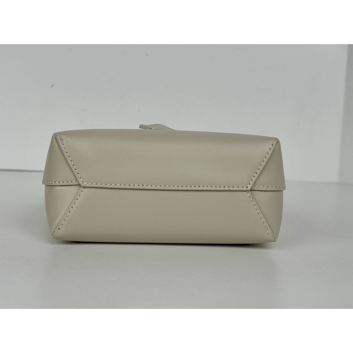 Saint Laurent Mini Toy Shopping Tote Cream Leather Bag (3)