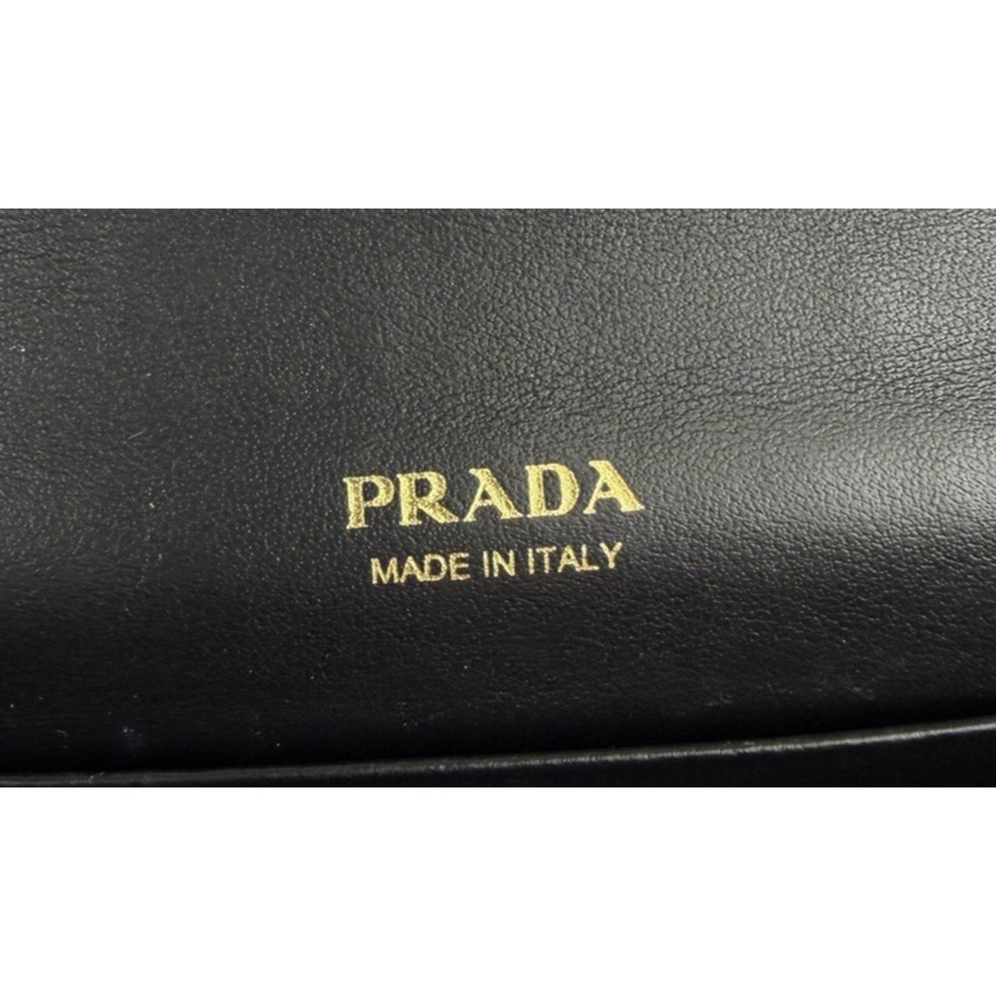 Prada Triangle Logo Plaque Envelope Chain Bag in Black Saffiano Leather NFC S11