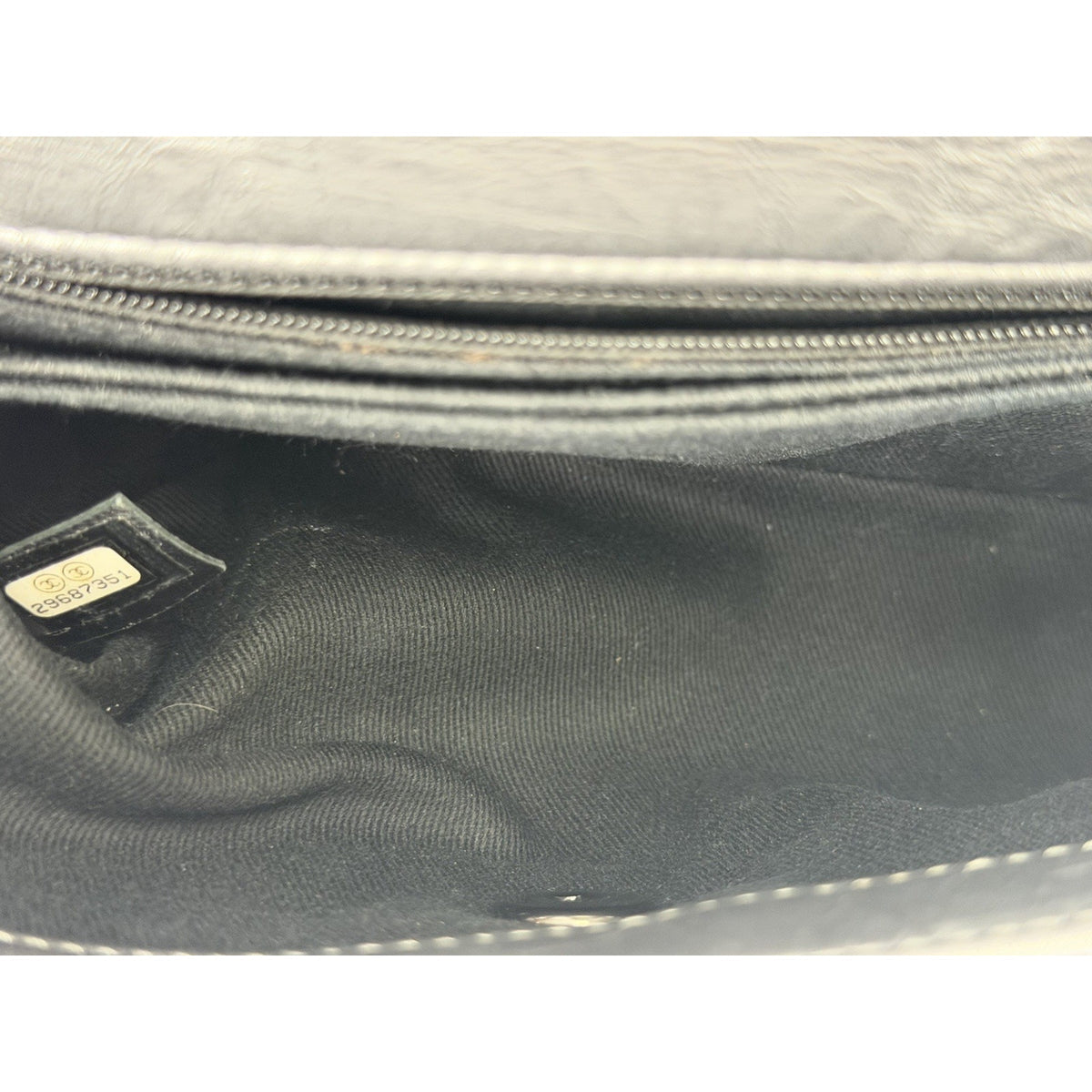 Chanel Coco Handle Flap Bag Small in Charcoal Gray Aged Calfskin Leather 2019 C4