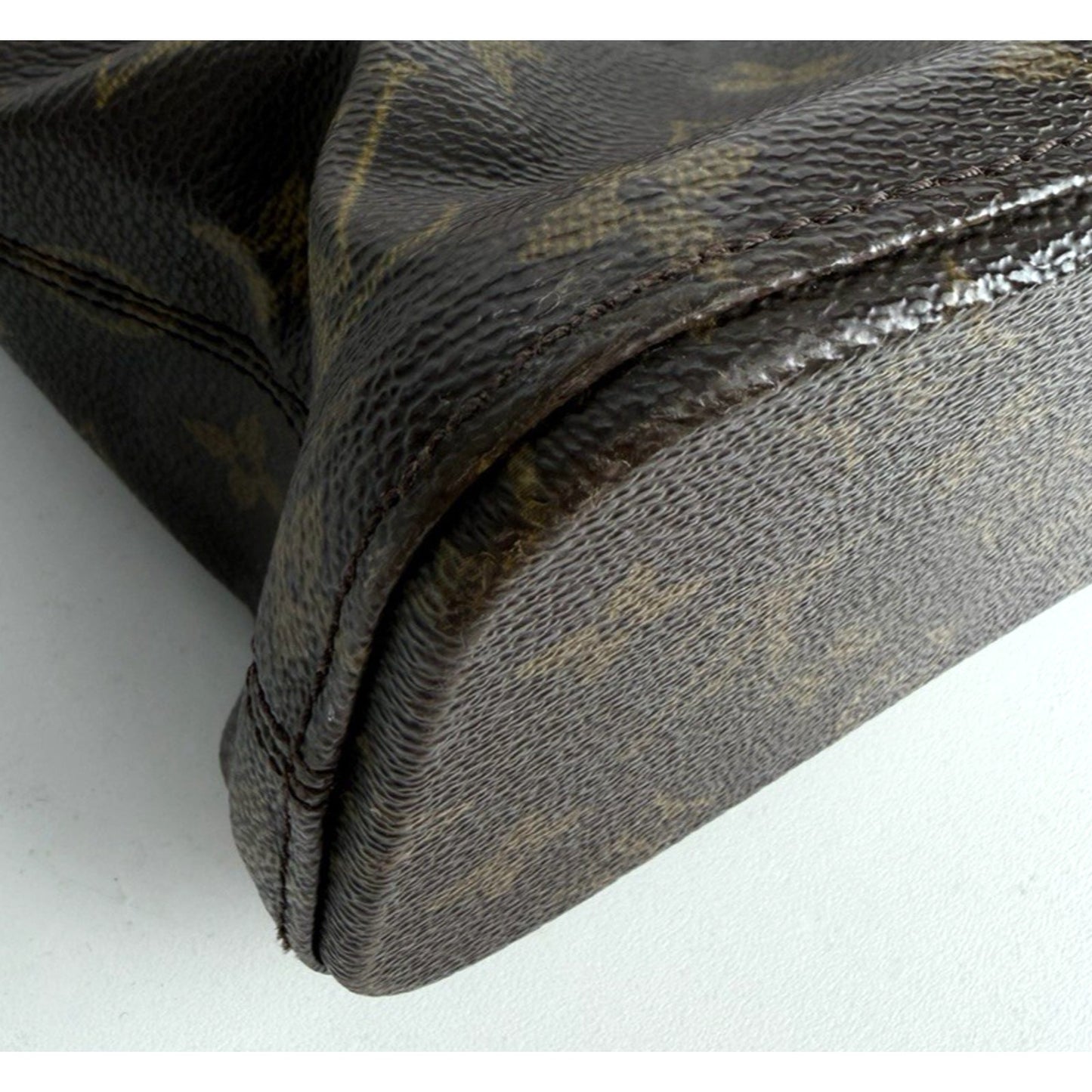 Louis Vuitton Cabas Mezzo Bag in Brown Monogram Coated Canvas Vintage 2002 S