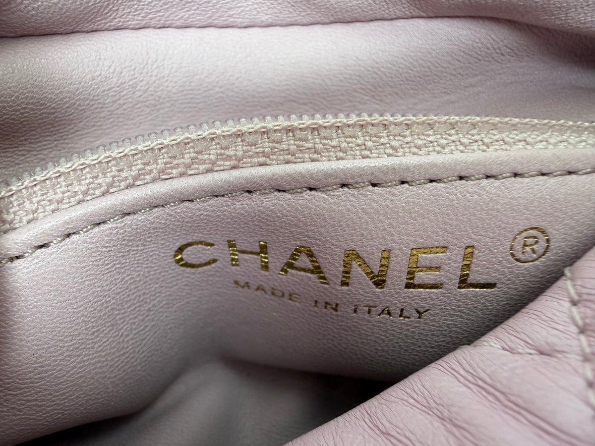 Chanel Pink Quilted Crumpled Lambskin Leather Small CC Links Shoulder Bag 2021 YC3