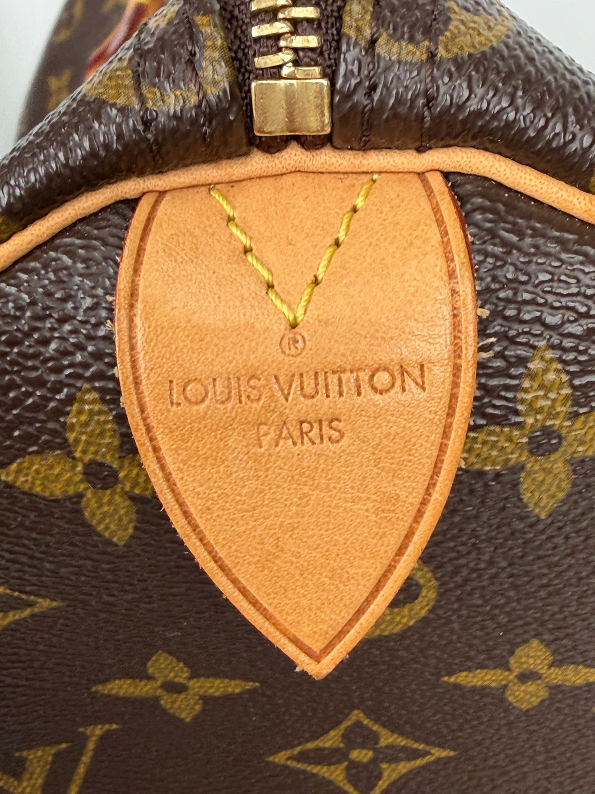 Louis Vuitton Speedy 35 Bag in Brown LV Monogram Coated Canvas 2014 YE6