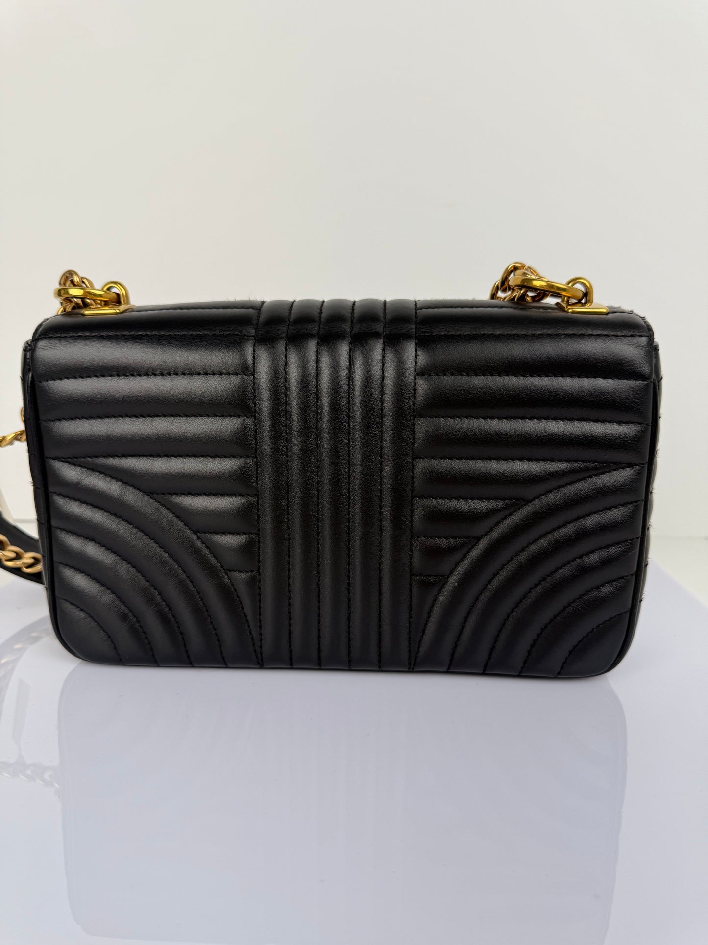 Prada Diagramme Black Leather Should Bag
