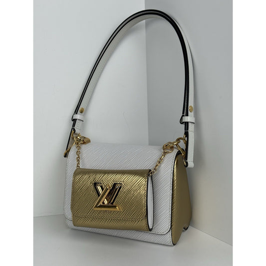 Louis Vuitton Twist PM and Twisty Epi Leather White and Gold