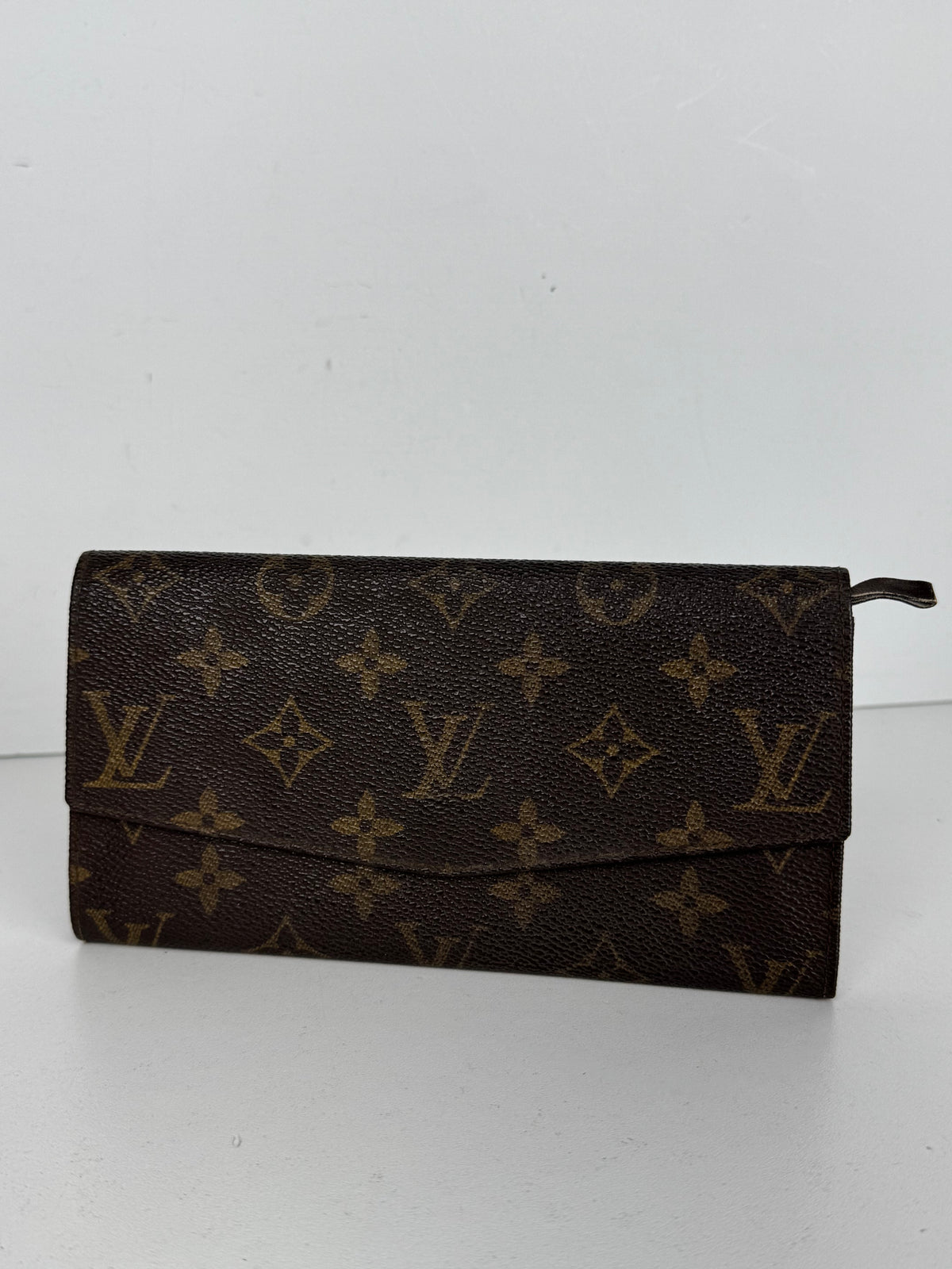 Louis Vuitton Long Wallet in Brown Monogram Coated Canvas Vintage K1