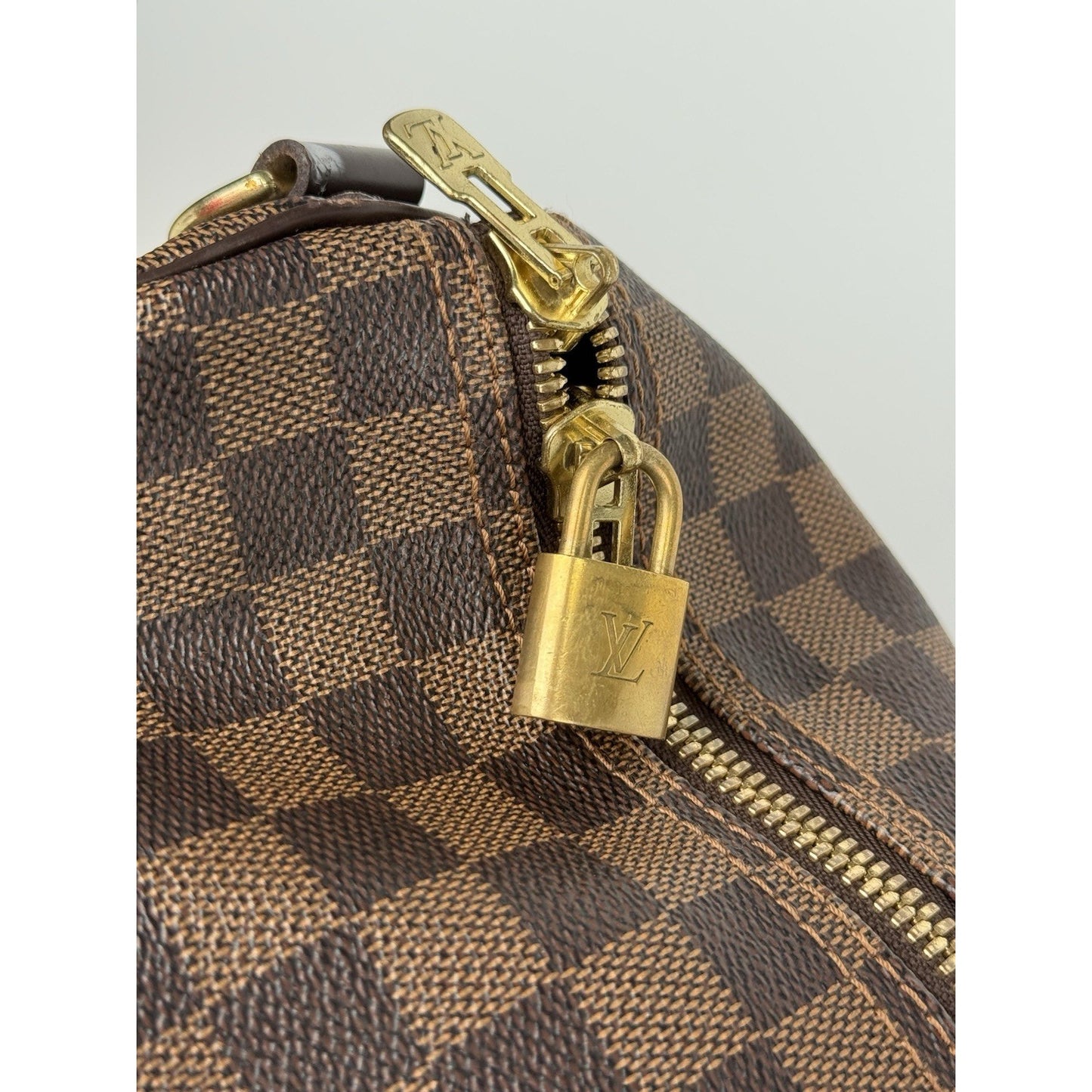 Louis Vuitton Keepall Boston Duffle 55 Damier Ebene Brown Canvas