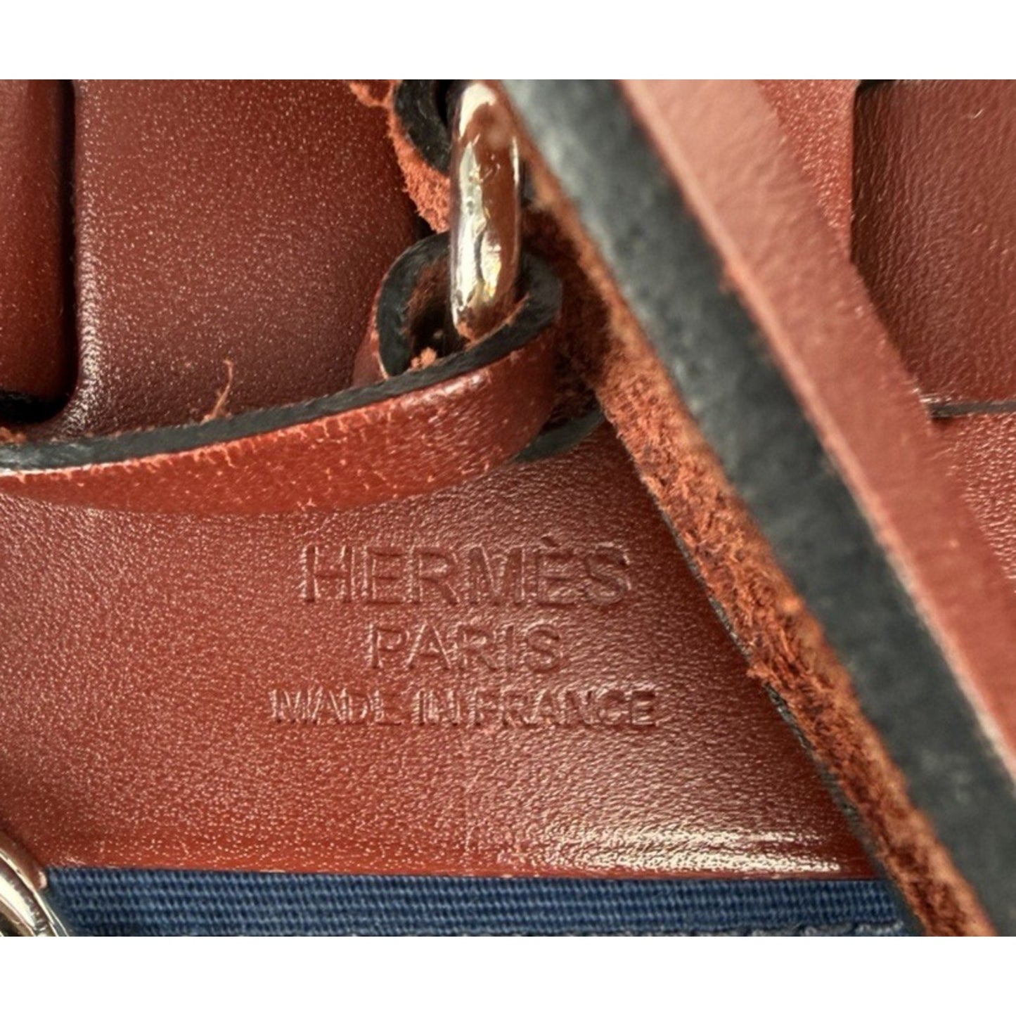 Hermes Herbag Zip 31 Bag Blue Marine Canvas with Vache Hunter Leather 2015 D2