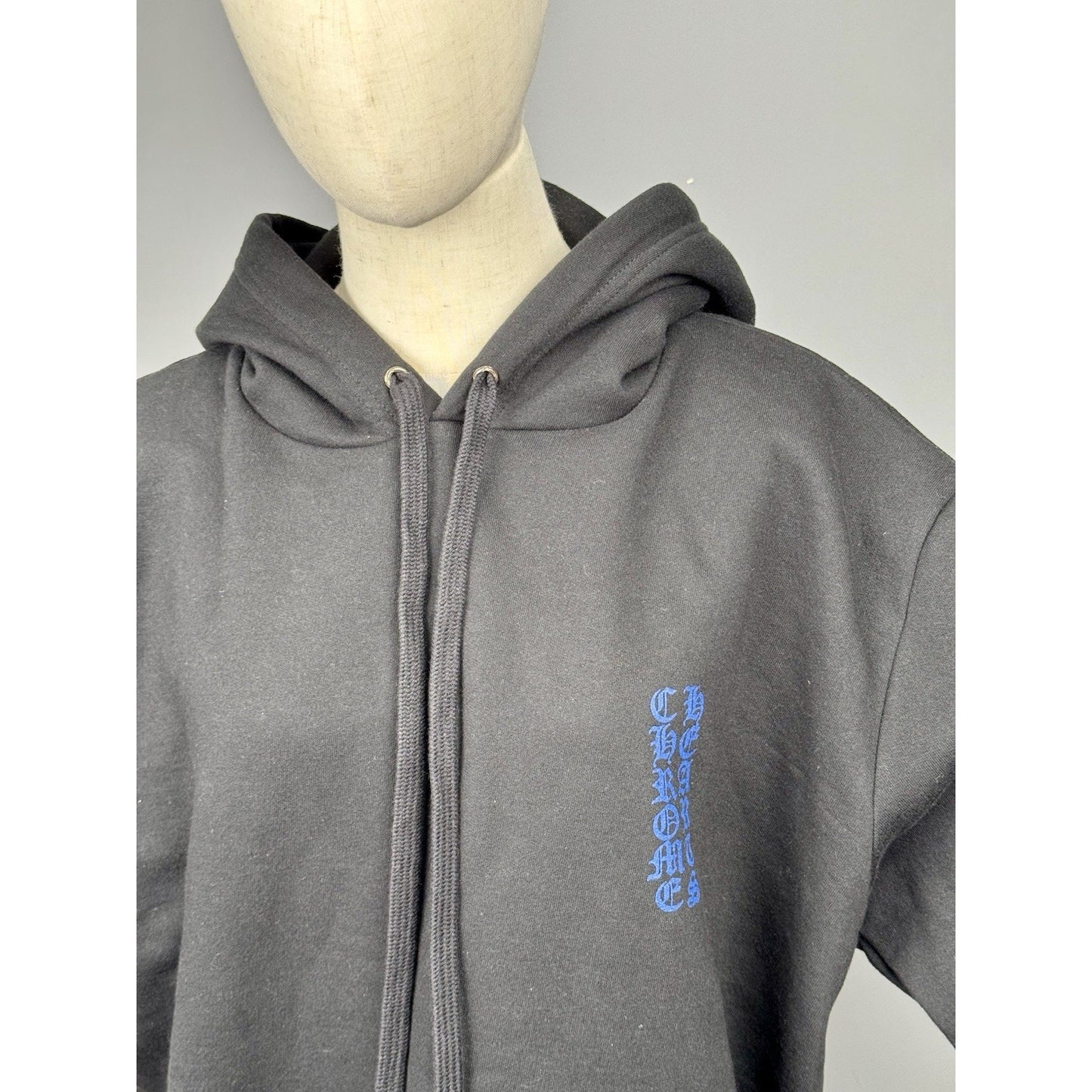 Chrome Hearts Vertical Logo Oversize Pullover Hoodie, Size: M