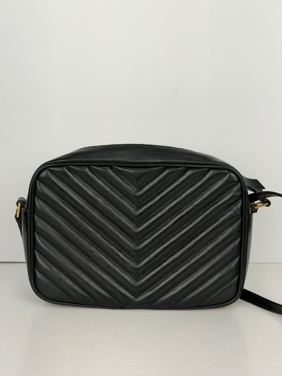 Saint Laurent Lou Camera Bag in Black Quilted Leather with Tassel YS22
