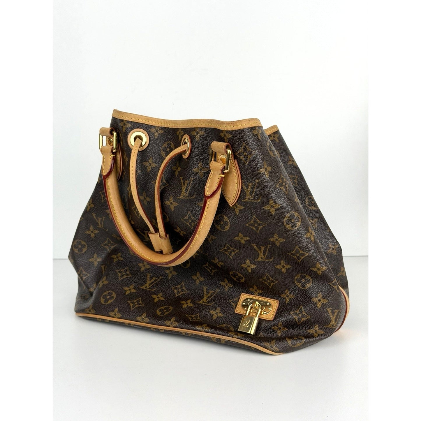 Louis Vuitton Neo MM Bucket Shoulder Bag Brown LV Monogram Coated Canvas 2010 S
