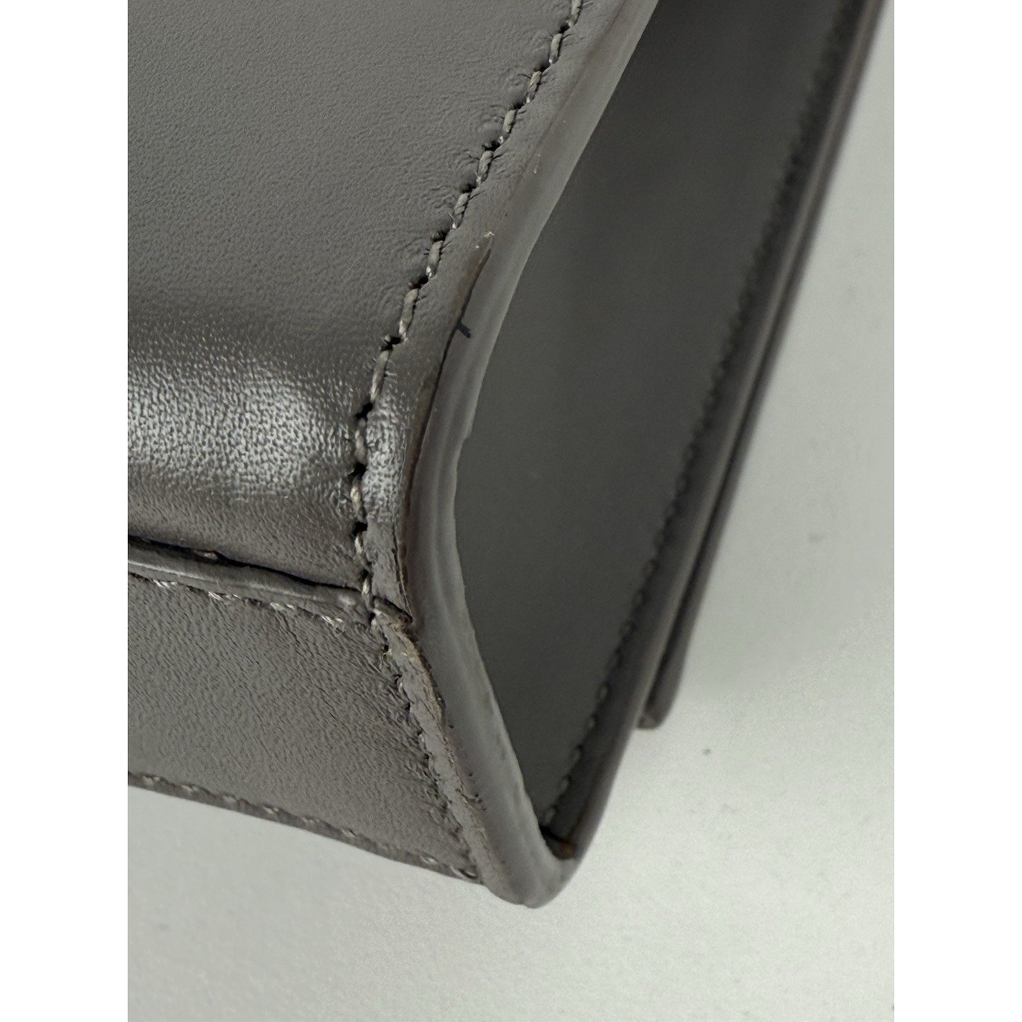SAINT LAURENT Kate Medium Gray Leather Shoulder Bag