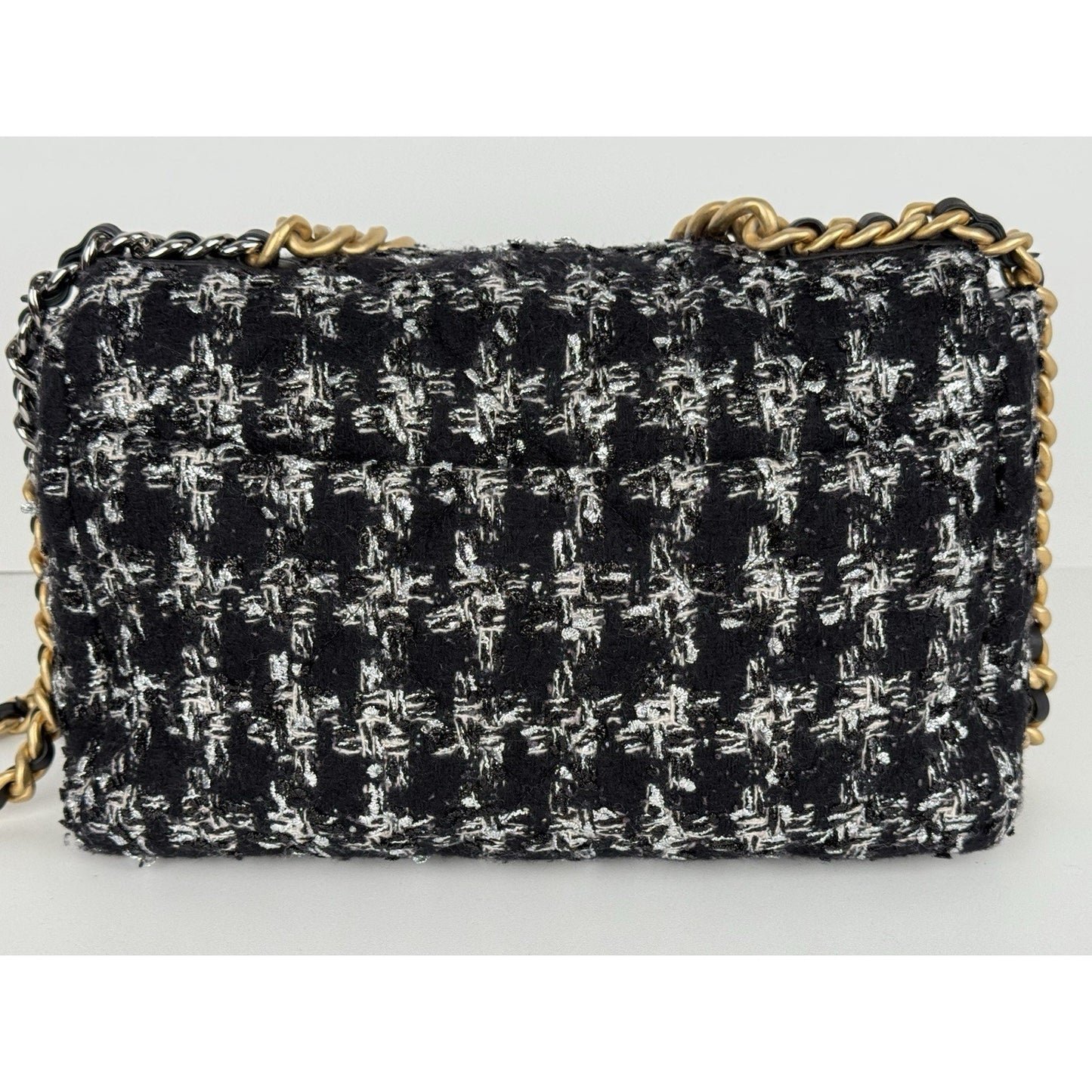 Chanel 19 Large Tweed Flap Women’s Shoulder Bag Black