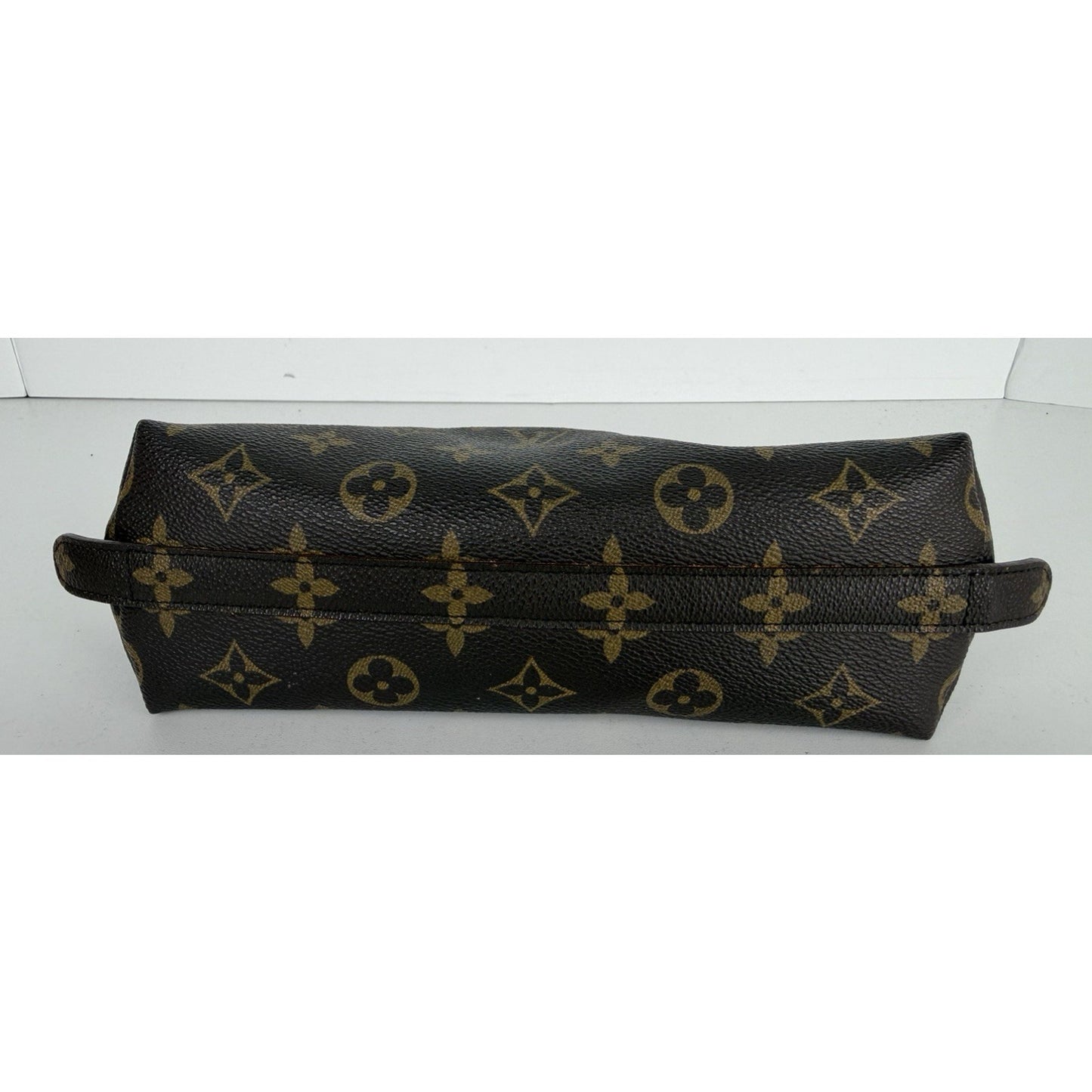 Louis Vuitton Monogram Trousse Demi Ronde Cosmetic Pouch Coated Canvas 2013 S10