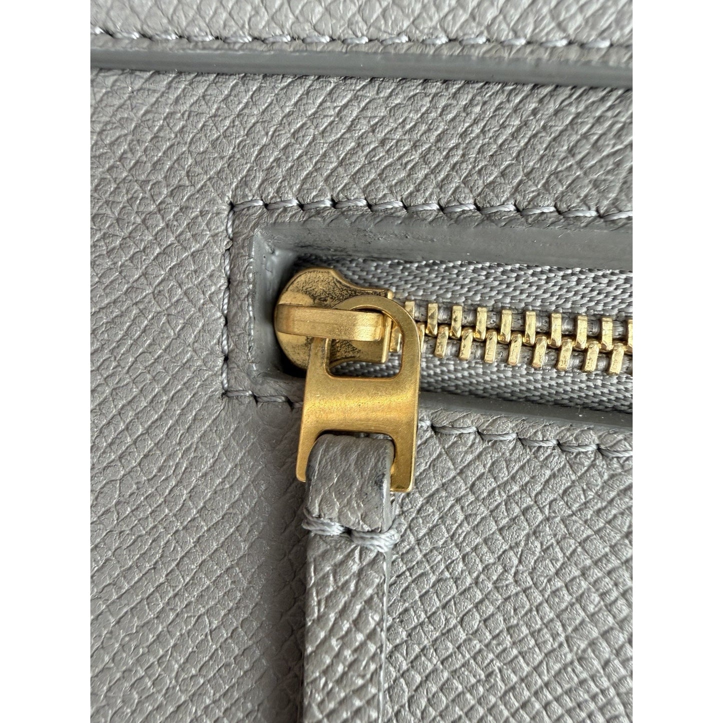 Celine Belt Micro Bag in Grey Grained Calfskin Leather by Phoebe Philo S-07