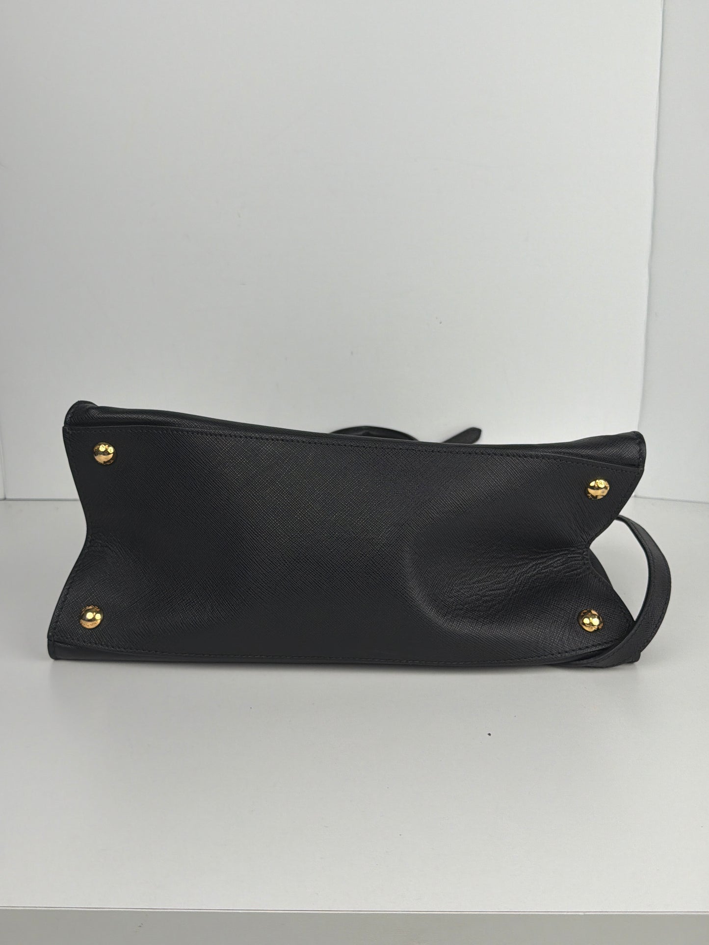 Prada Saffiano Leather Black Leather Shoulder Bag