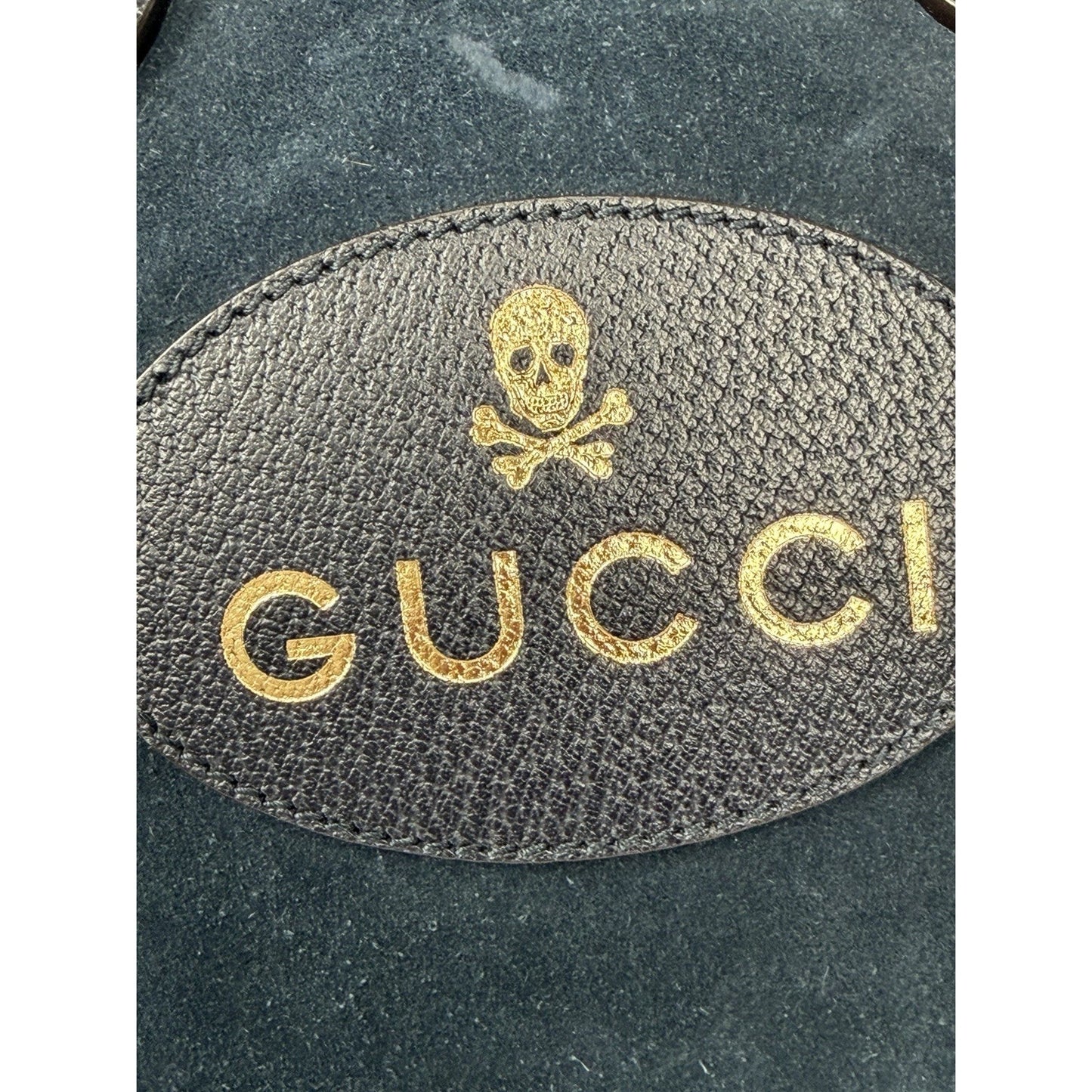 Gucci Neo Vintage Duffle Bag Medium in Dark Blue Suede With Leather Trim