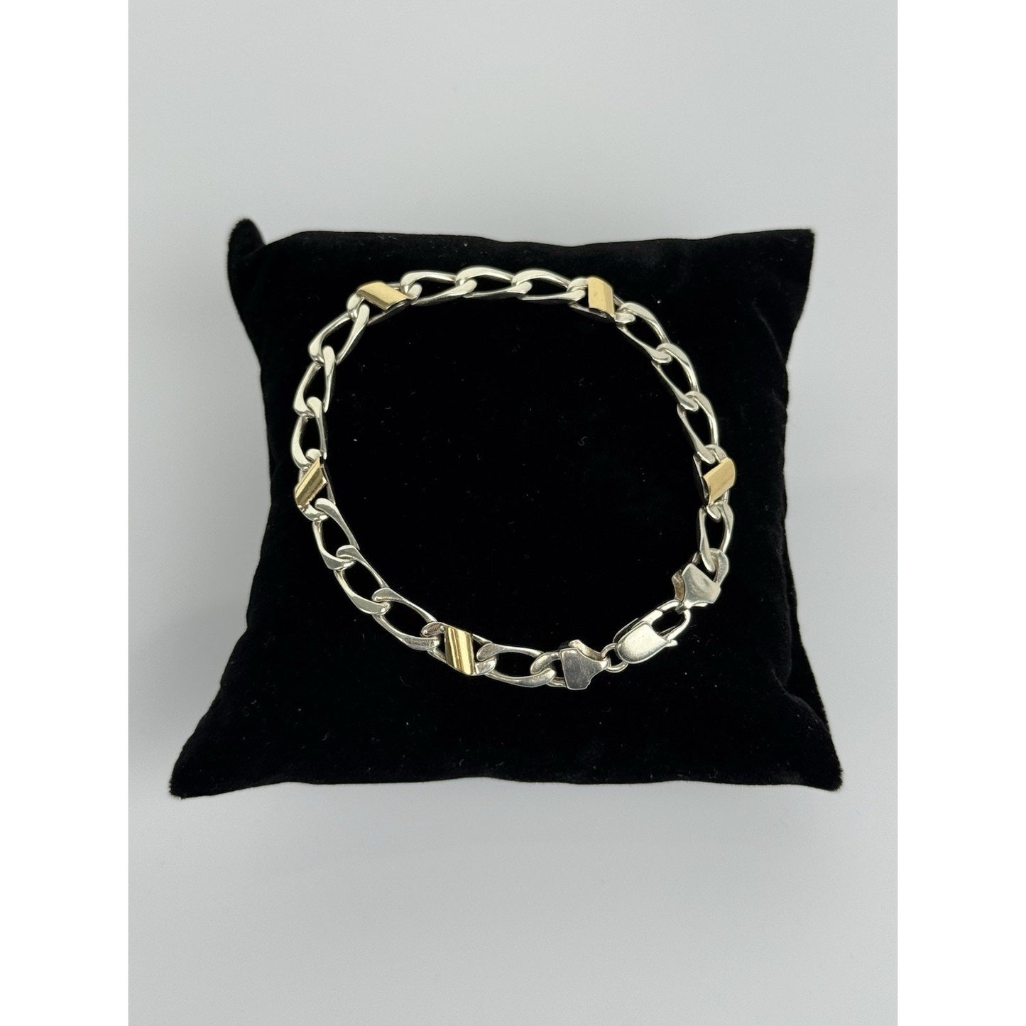 Tiffany & Co. Sterling Silver & 18k Yellow Gold Curb Link Bracelet