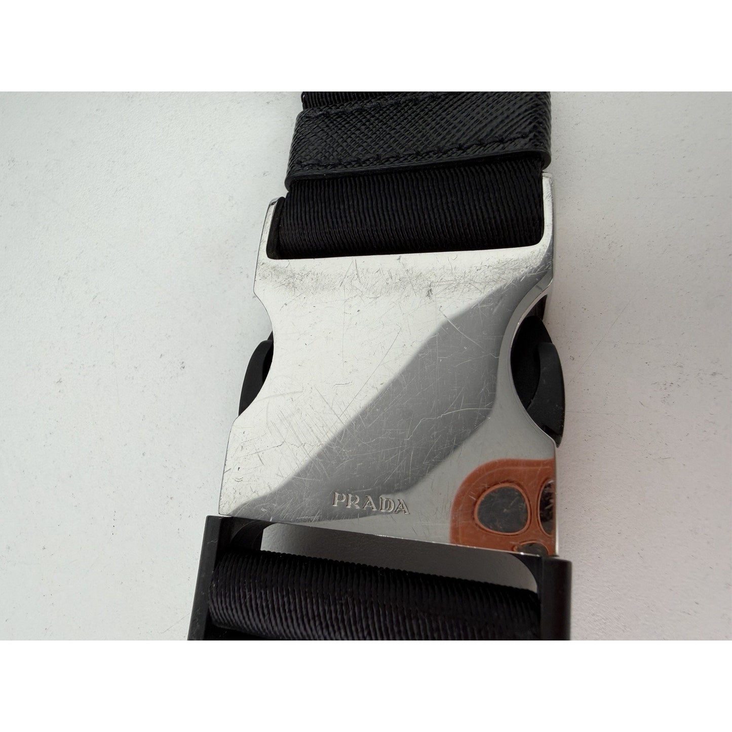 Prada Tessuto Nylon Belt Bag in Black with a Front Zippered Pocket S07