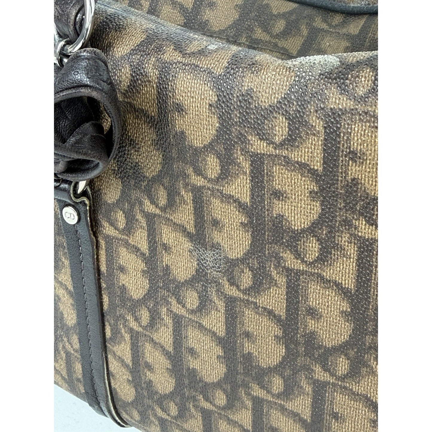 Christian Dior by John Galliano Romantique Trotter Bag in Brown Canvas 2006 S