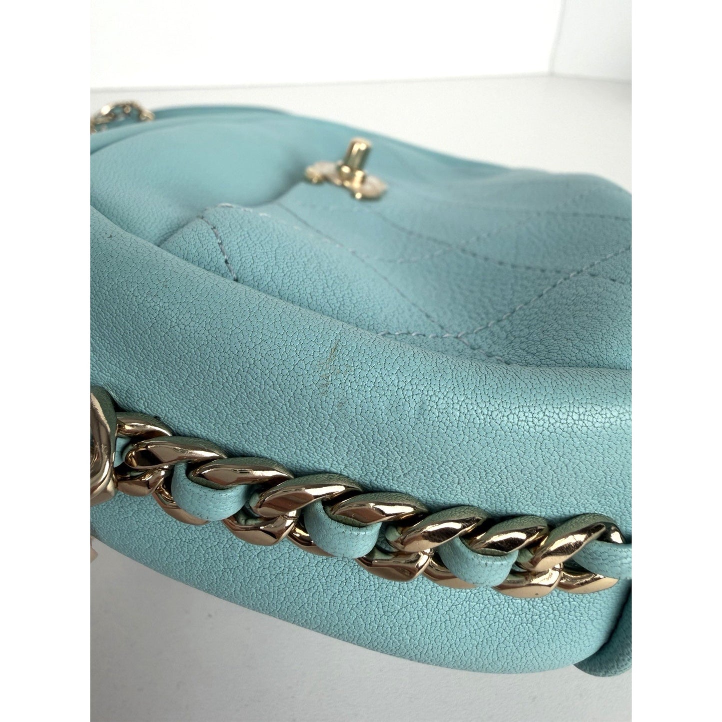 Chanel Casual Trip Camera Case Bag Small in Tiffany Blue Goatskin 2018-2019 D4
