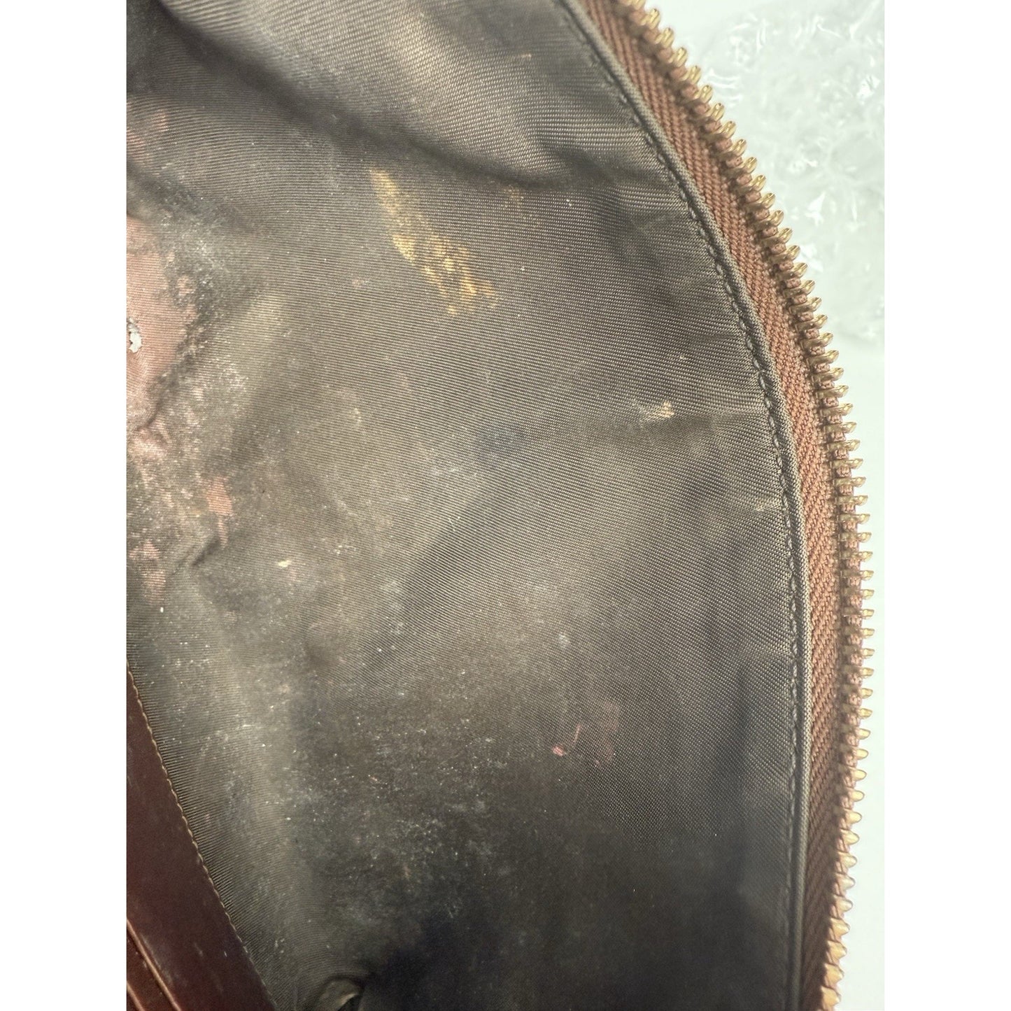 Gucci Brown Canvas Pouch on Zip