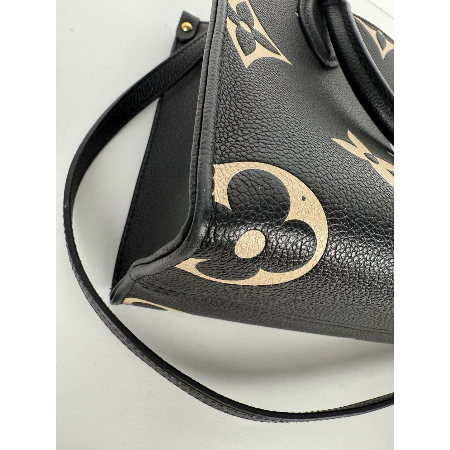 Louis Vuitton On The Go Handbag Pm Size Monogram Empreinte Bicolor