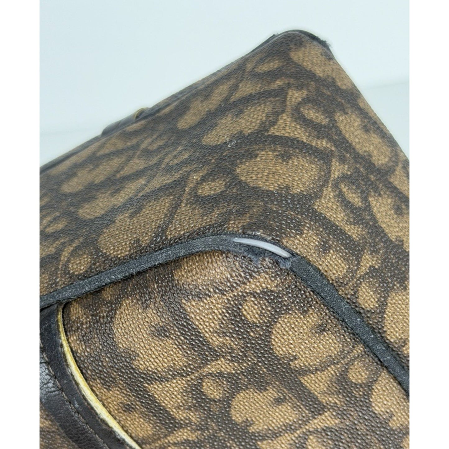 Christian Dior by John Galliano Romantique Trotter Bag in Brown Canvas 2006 S