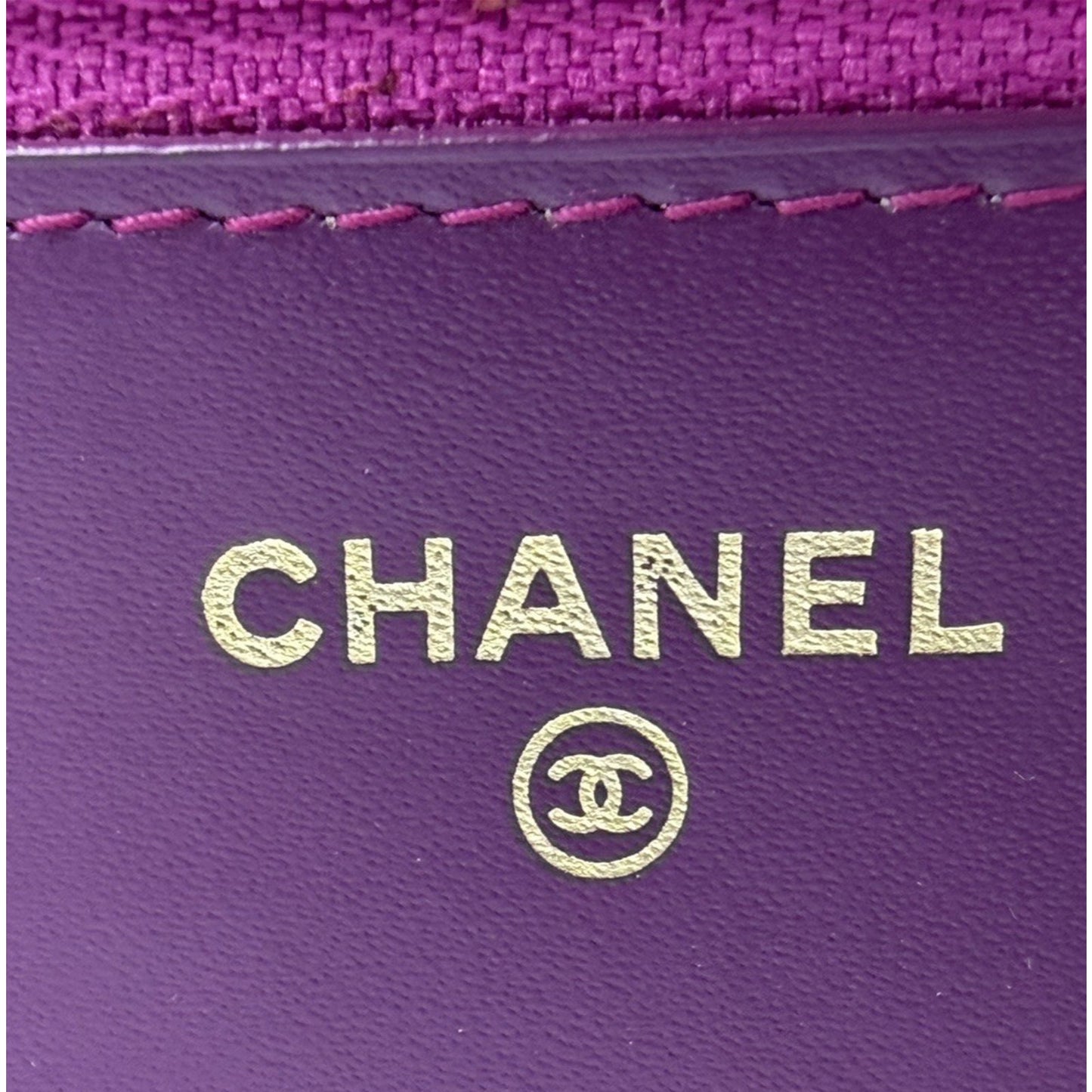 Chanel Boy Wallet on Chain Quilted Bag in Purple Patent Leather 2015-2016 E4