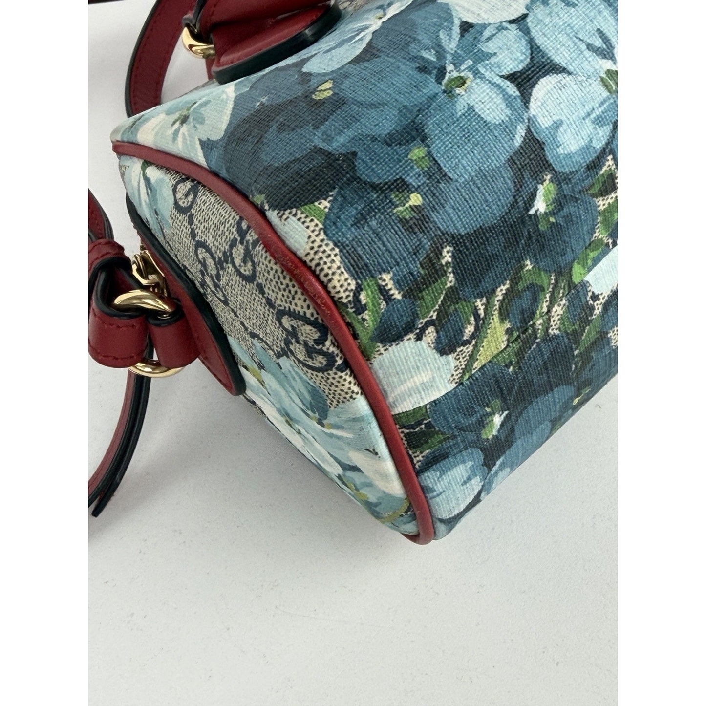 Gucci Blooms Boston Mini Top Handle Bag in Multicolor GG Supreme Canvas S-08