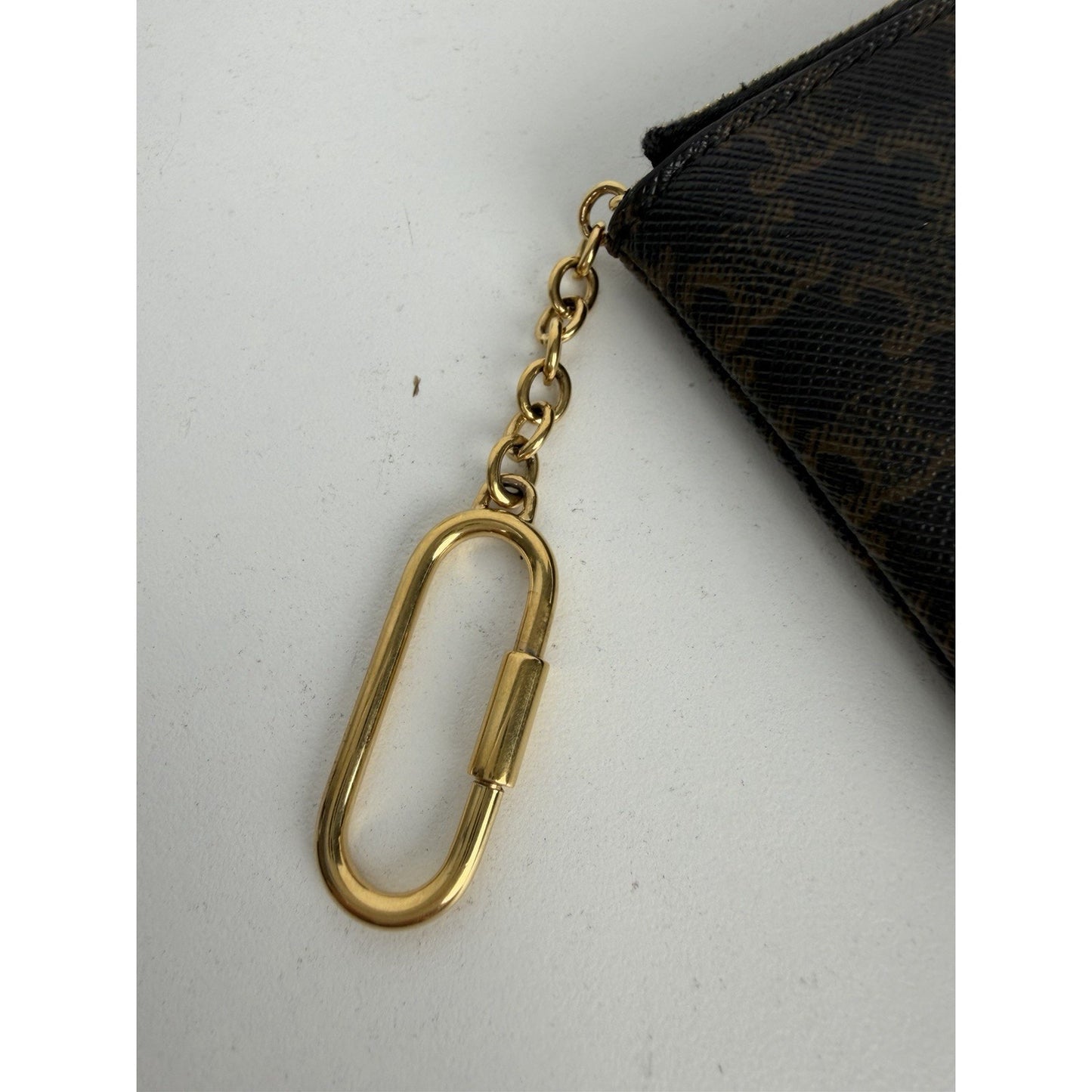 CELINE Triomphe Logo Coin and Card Pouch in Black Coated Canvas K1