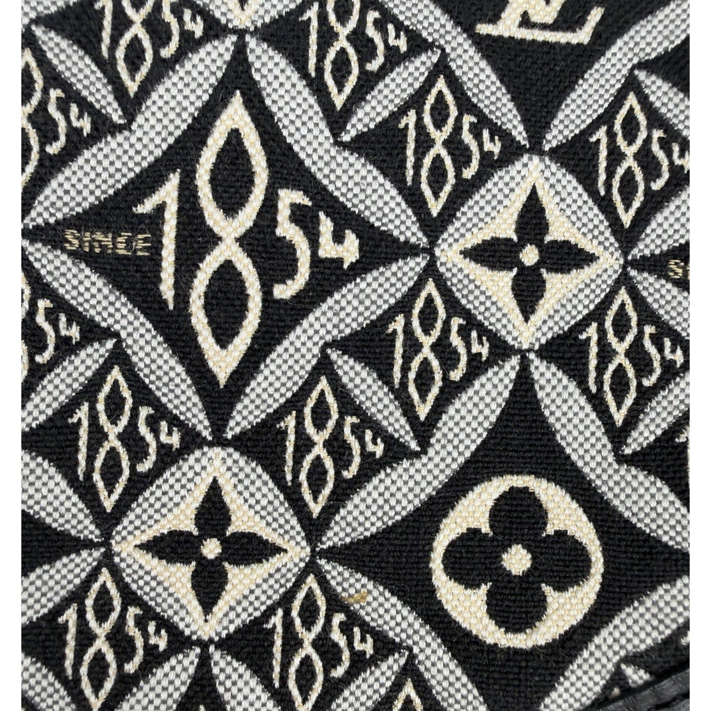 Louis Vuitton Neo Saumur MM Bag Black & White Woven Jacquard Motif Blend 2020 U3