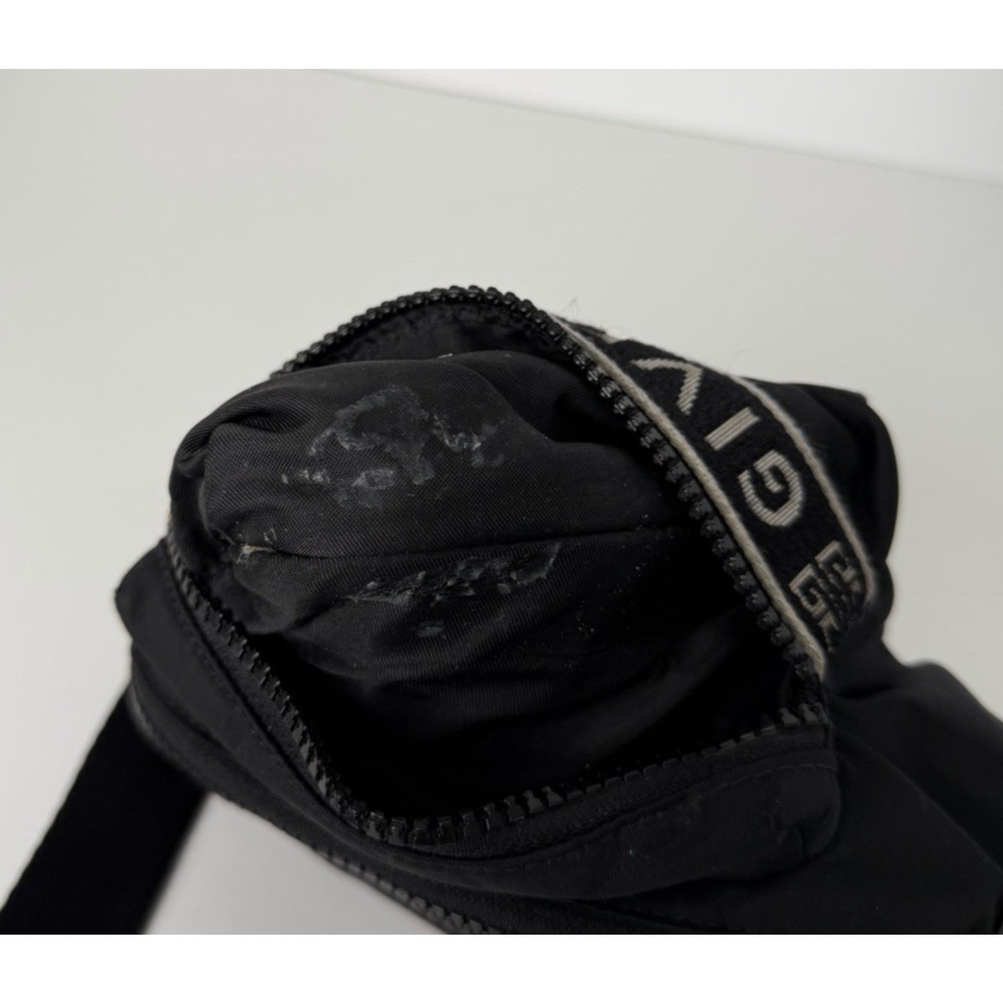 Givenchy Logo Jacquard Nylon Belt Bag in Black S06