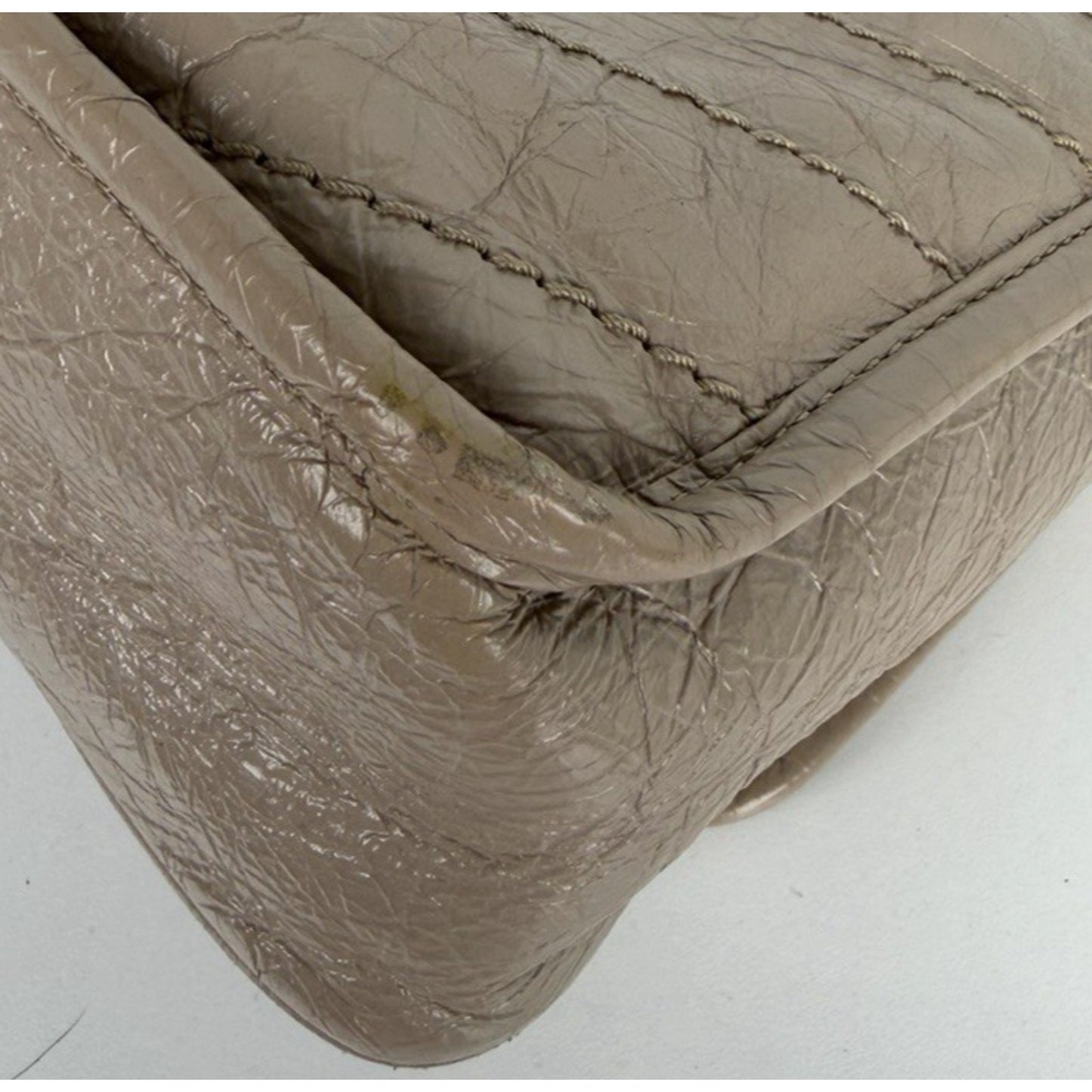 Saint Laurent Signature Niki Bag Small Light Taupe Crinkled Calfskin Leather S09