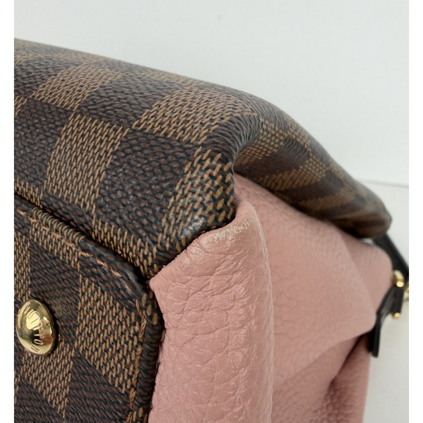 Louis Vuitton Normandy Handbag in Magnolia Damier Ebene Coated Canvas 2017 S