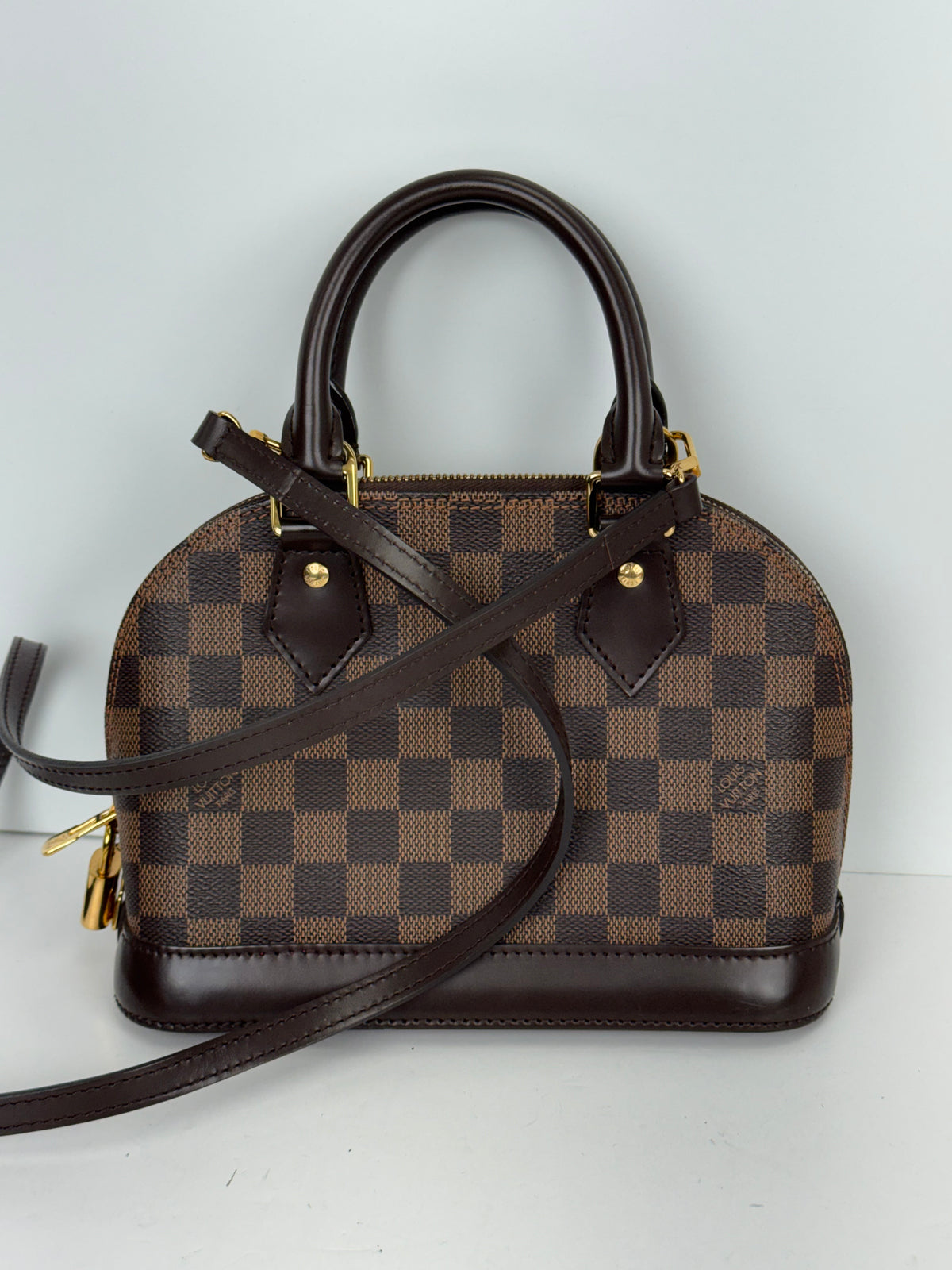 Louis Vuitton Alma BB Handbag in Damier Ebene Coated Canvas 2017 YS