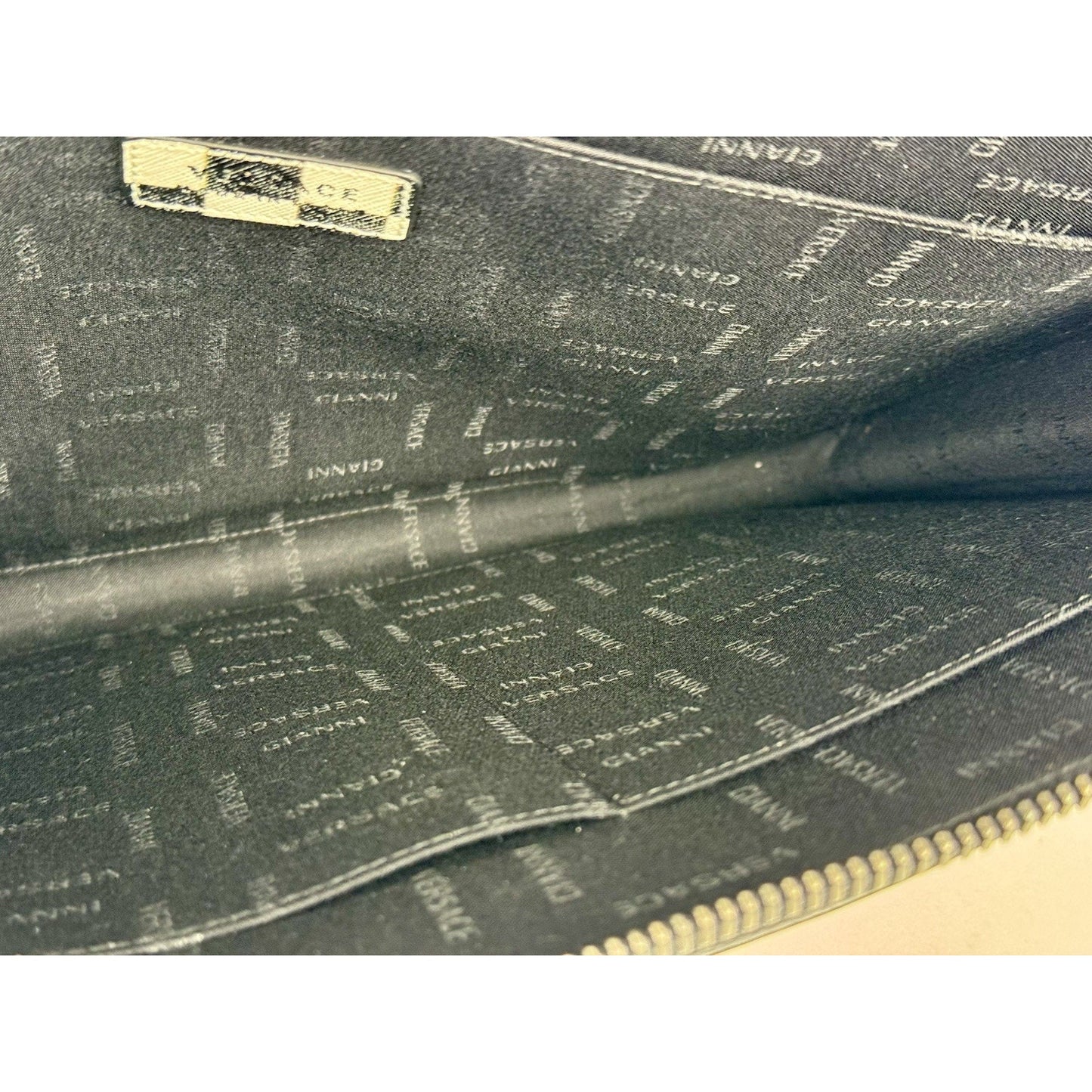 Versace Multicolour Checkerboard Pattern Leather Handbag Silver Hardware