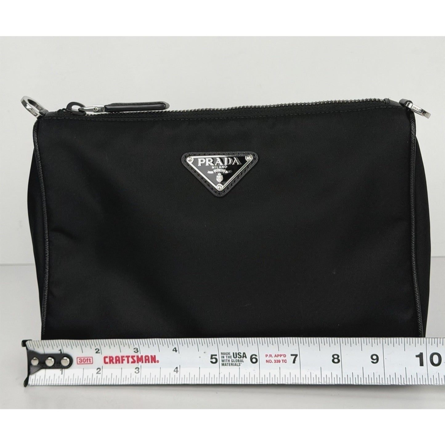 Prada Re-Nylon and Saffiano Leather Shoulder Bag in Black with Mini Pouch S01