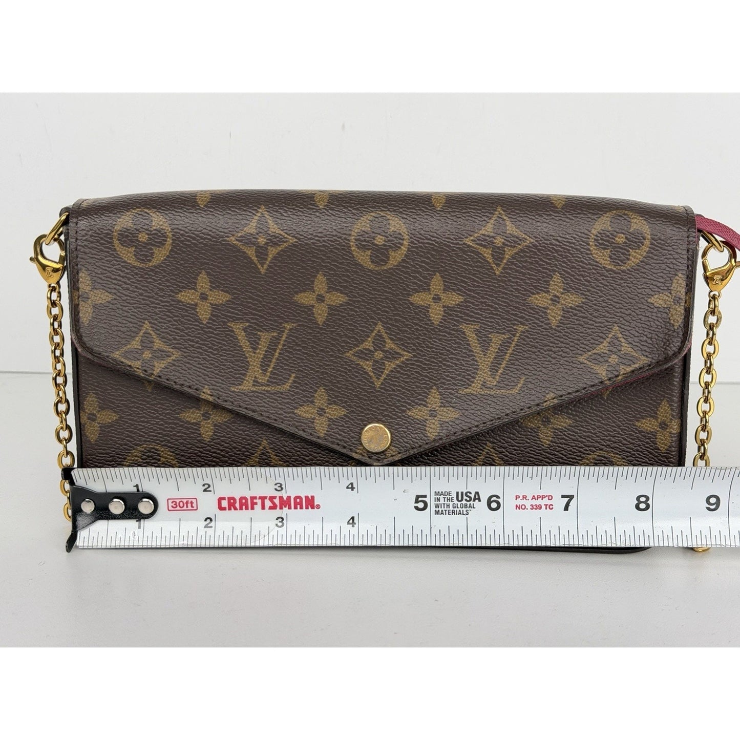 Louis Vuitton Felicie Pochette in Monogram Coated Canvas Handbag 2020 D4