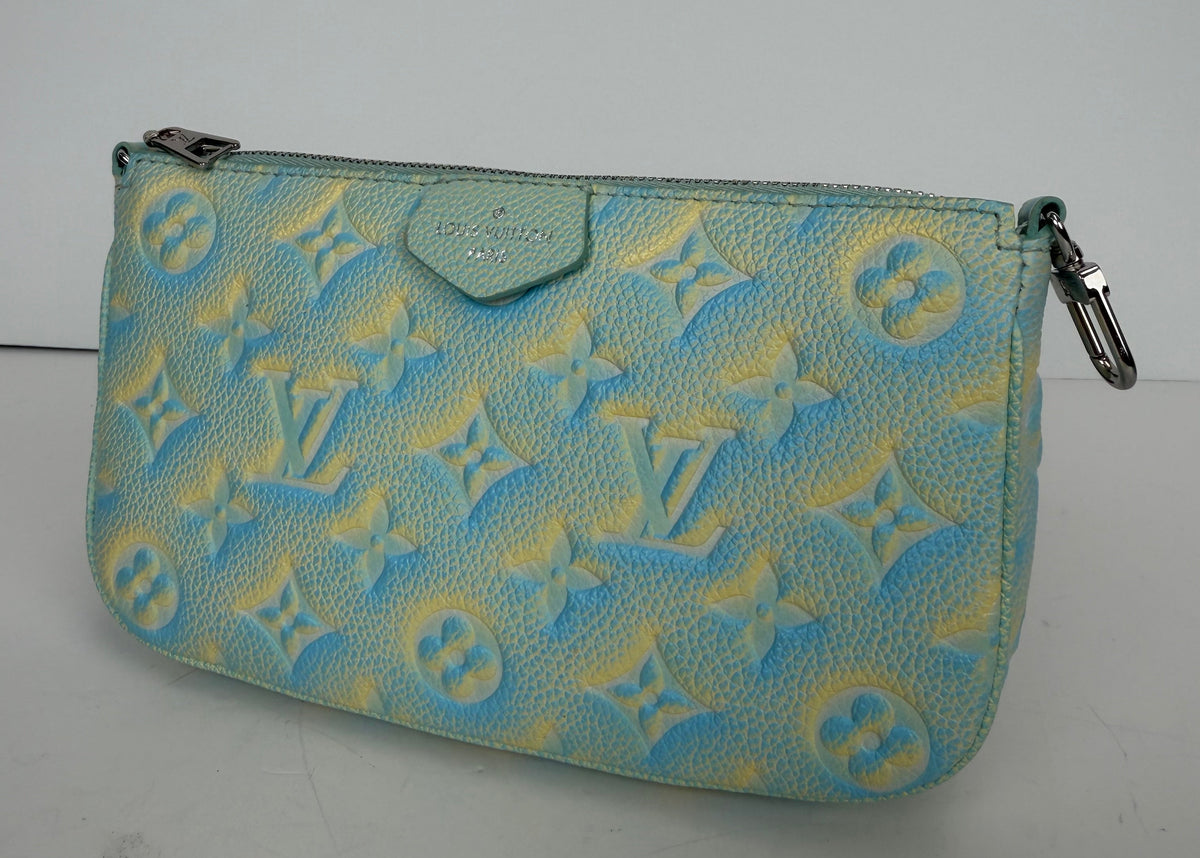 Louis Vuitton Summer Stardust Multi Pochette in Water Green Empreinte Monogram NFC Y