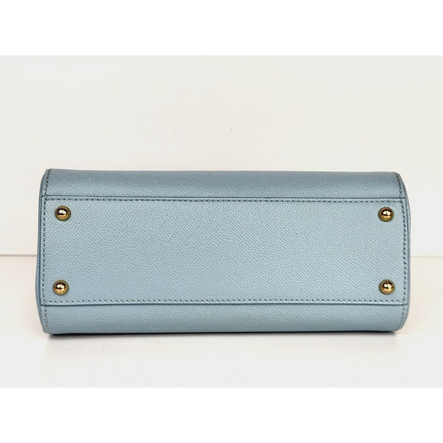 Dolce & Gabbana Sicily Bag Medium in Light Blue Leather Handbag C-1