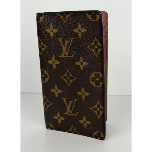 Louis Vuitton Pocket Agenda Cover Credit Card Slots Brown Canvas NFC