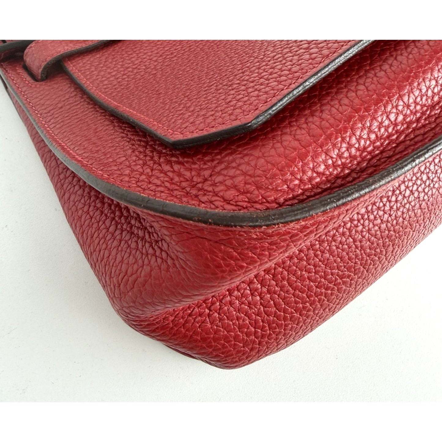 Hermès Jypsiere 28 Messenger Bag in a Rich Red Calfskin Leather 2012 E5