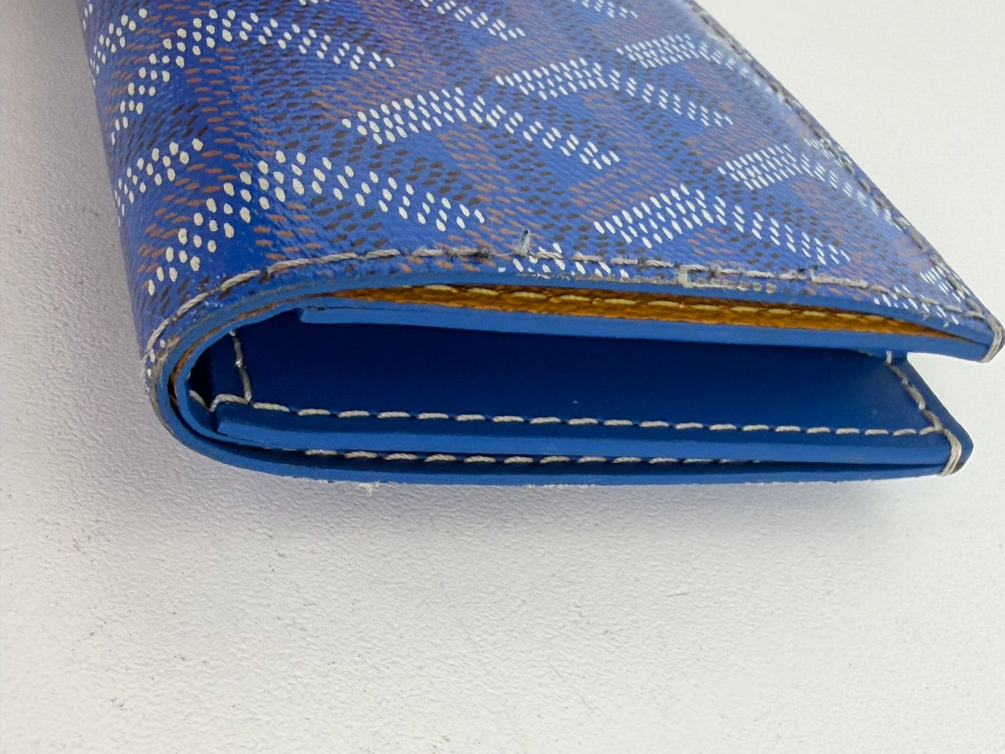 Goyard Saint-Marc Bi-Fold Card Wallet in Blue Goyardine Coated Canvas YK-2