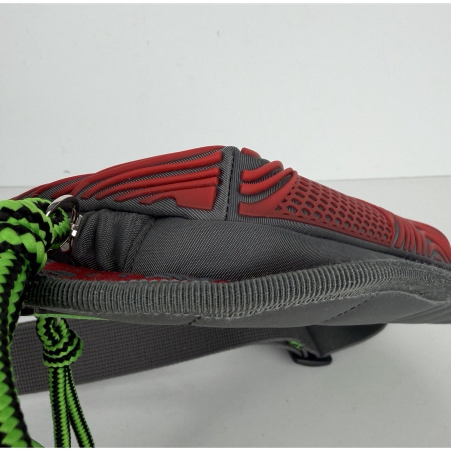 Gucci GG Jersey Nylon and Rubber Belt Bag in Red/Grey/Neon S19